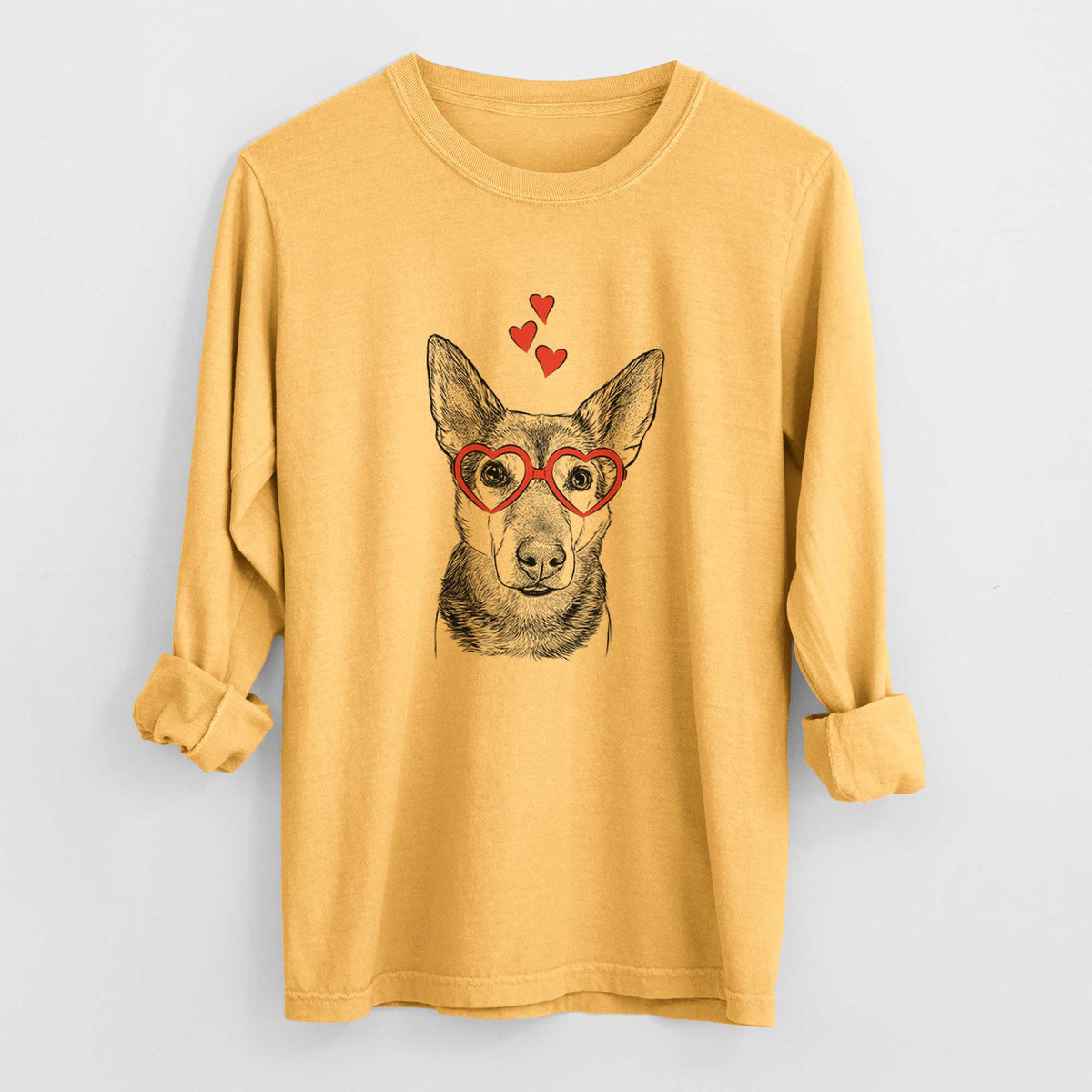 Valentine Sammie the Mixed Breed - Heavyweight 100% Cotton Long Sleeve