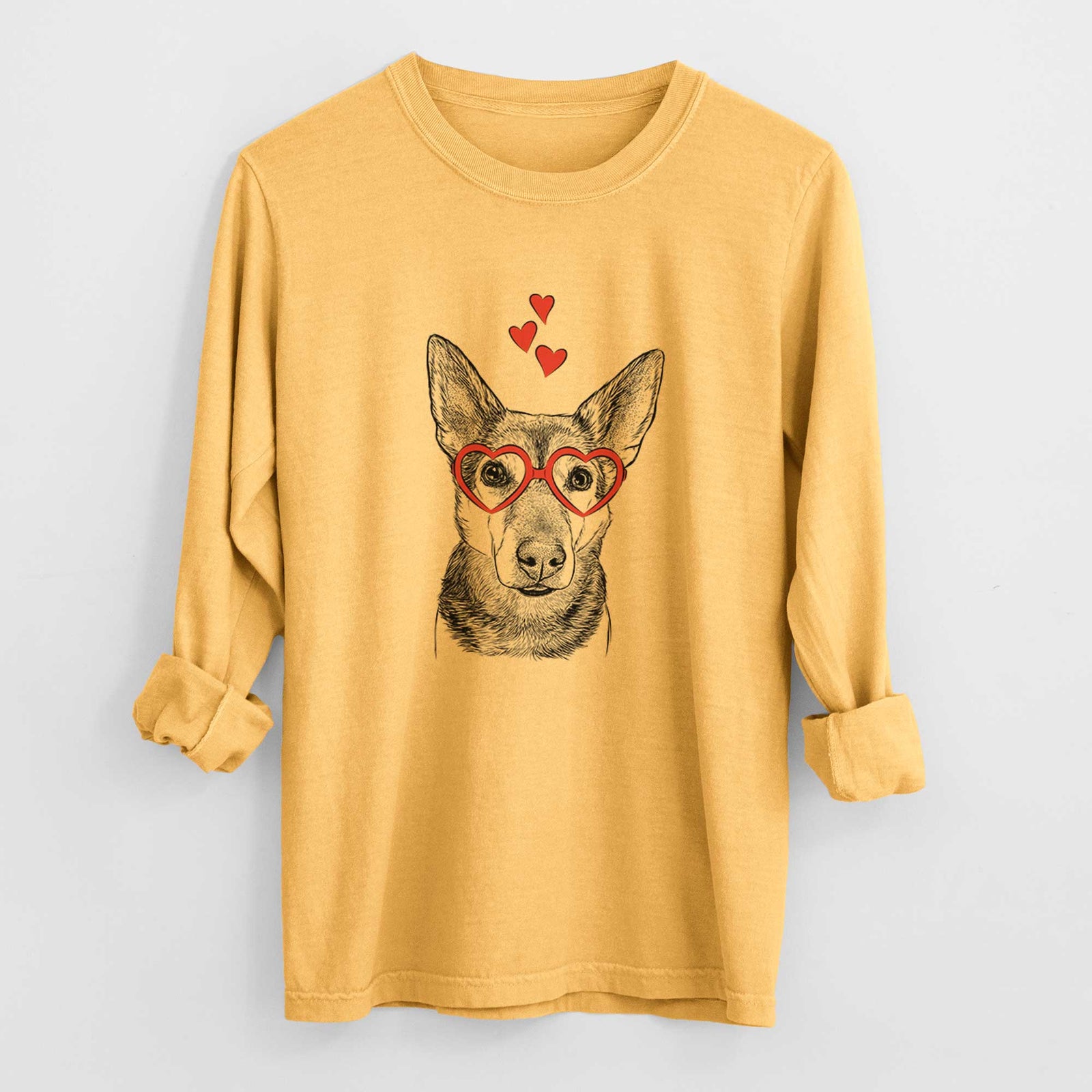 Valentine Sammie the Mixed Breed - Heavyweight 100% Cotton Long Sleeve