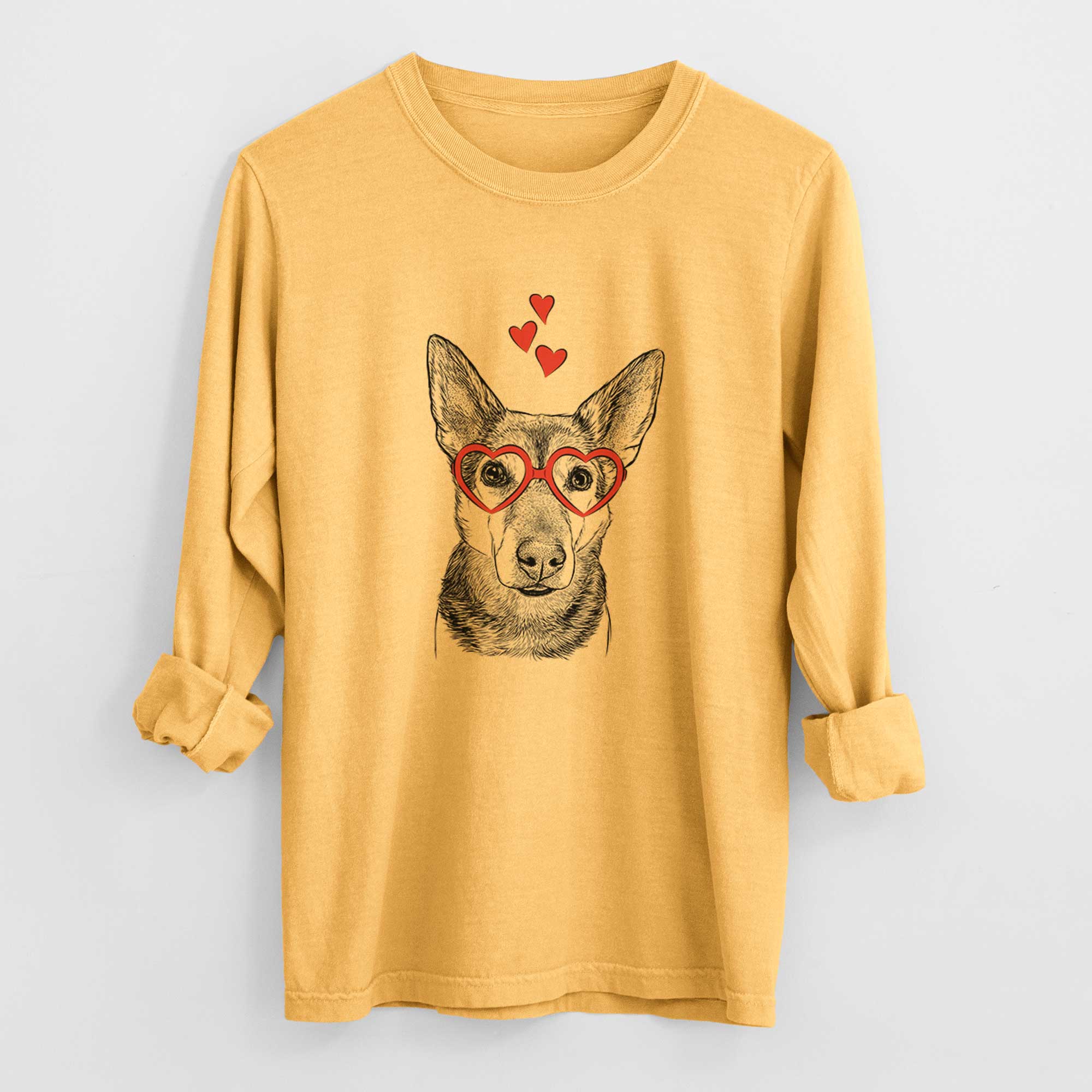 Valentine Sammie the Mixed Breed - Heavyweight 100% Cotton Long Sleeve