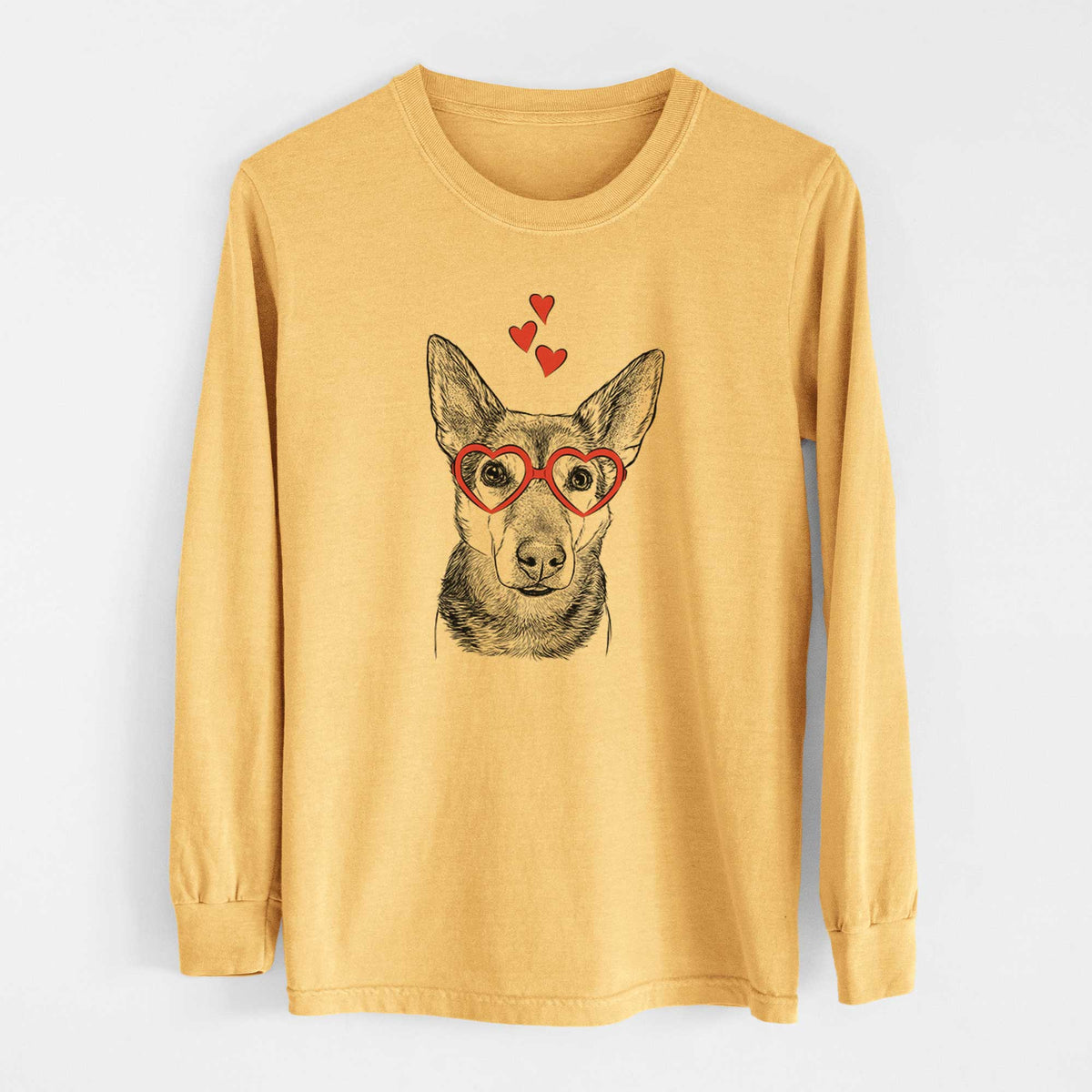 Valentine Sammie the Mixed Breed - Heavyweight 100% Cotton Long Sleeve