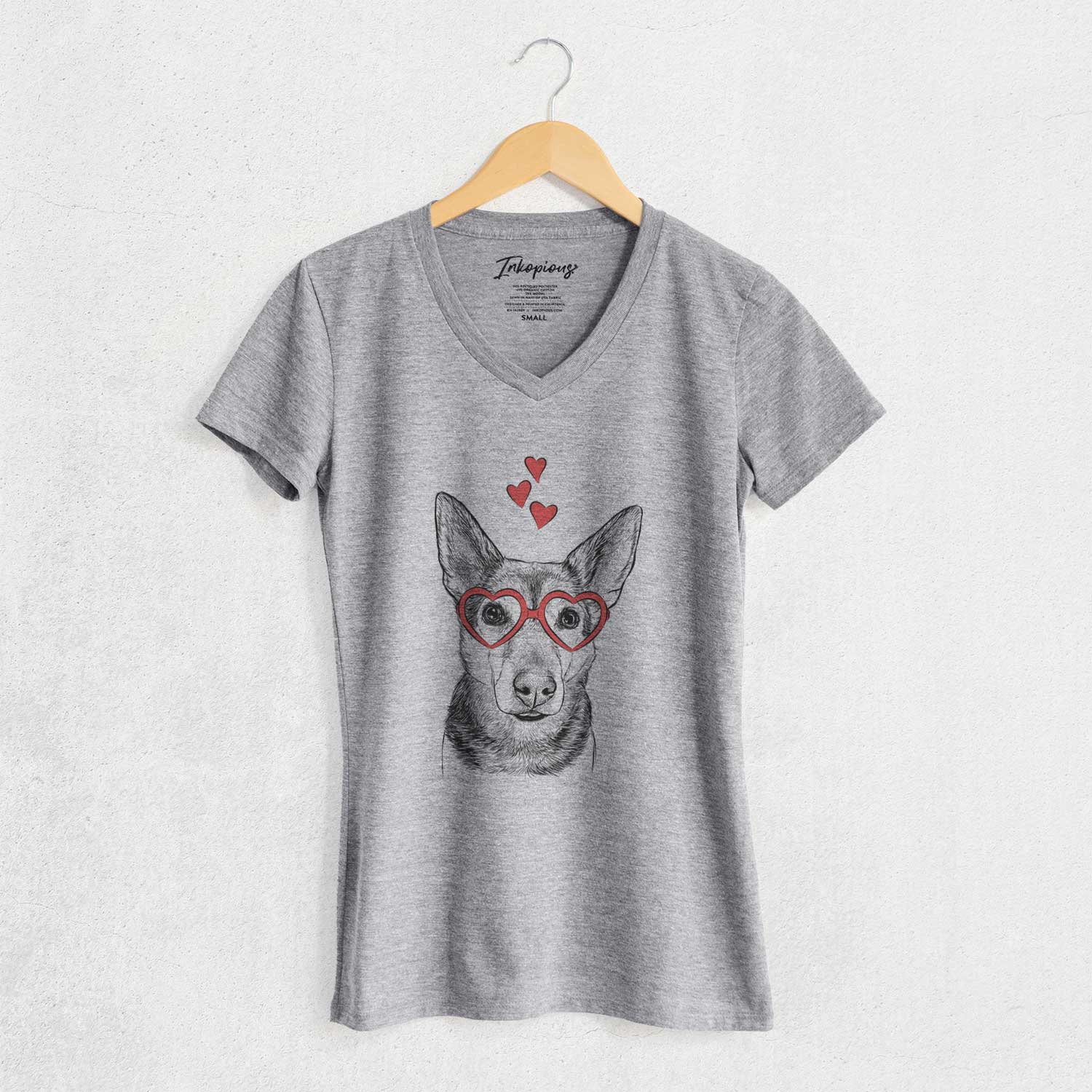 Valentine Sammie the Mixed Breed - Women's V-neck Shirt