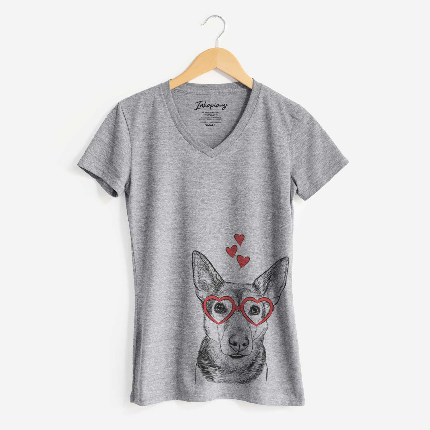 Valentine Sammie the Mixed Breed - Women's V-neck Shirt