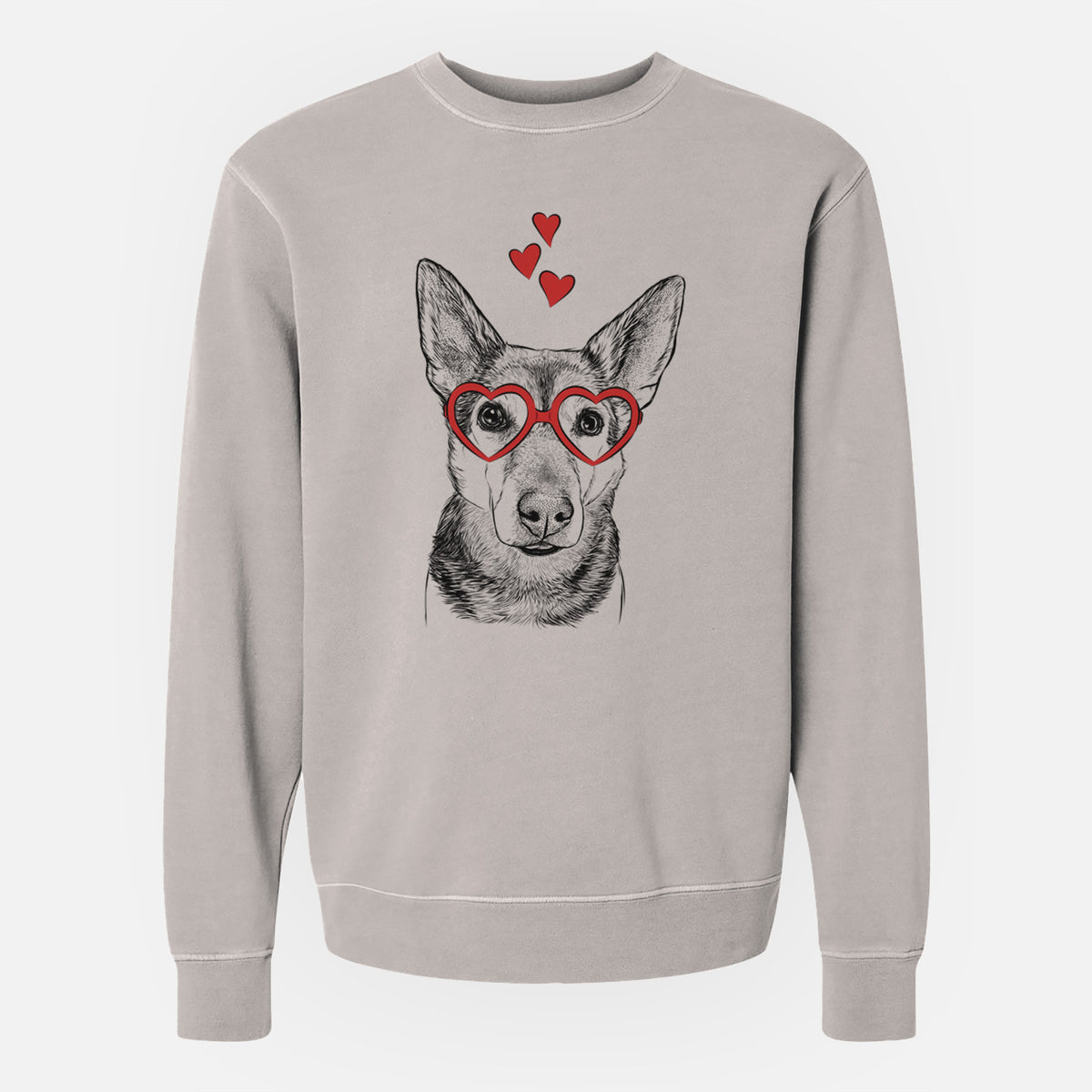 Valentine Sammie the Mixed Breed - Unisex Pigment Dyed Crew Sweatshirt