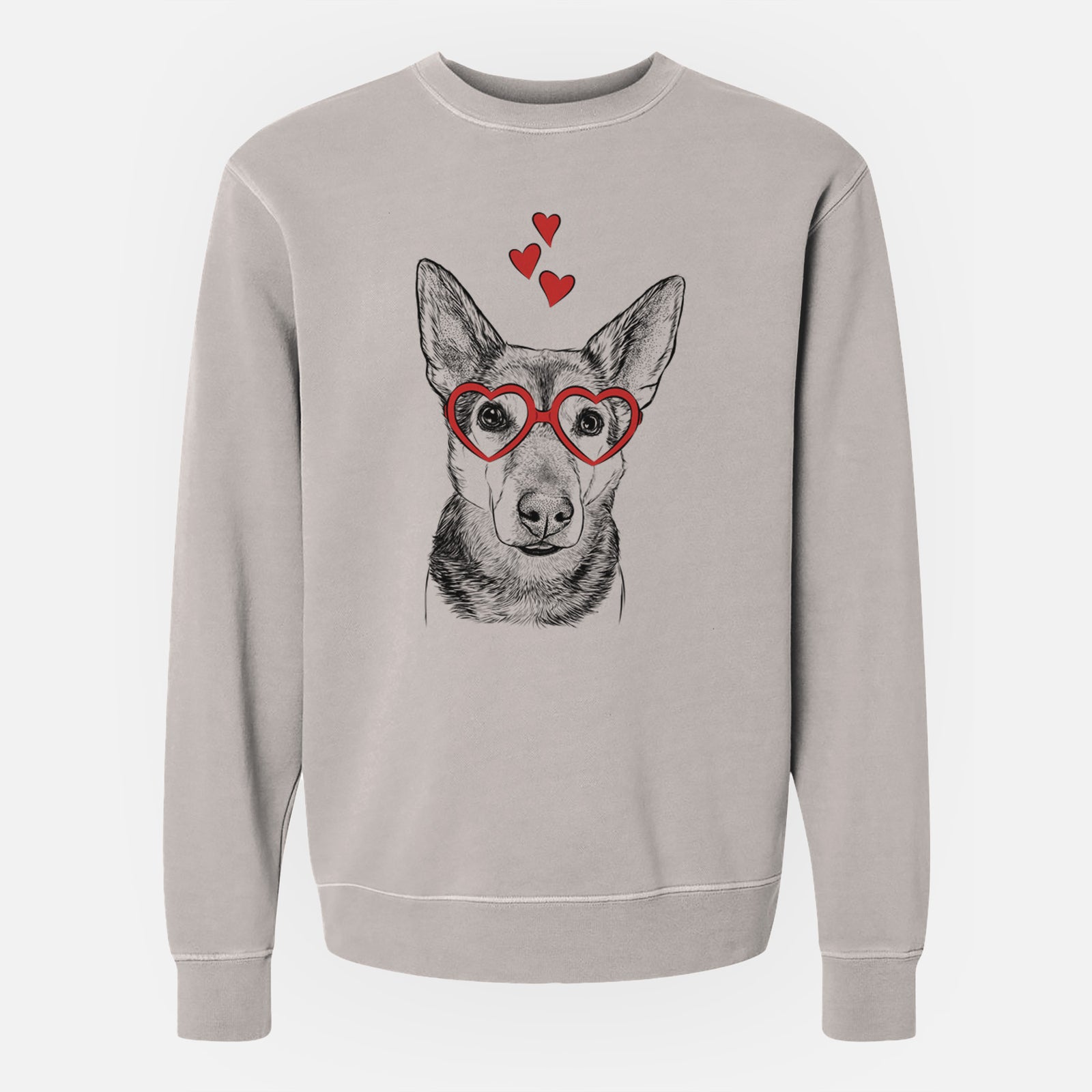 Valentine Sammie the Mixed Breed - Unisex Pigment Dyed Crew Sweatshirt