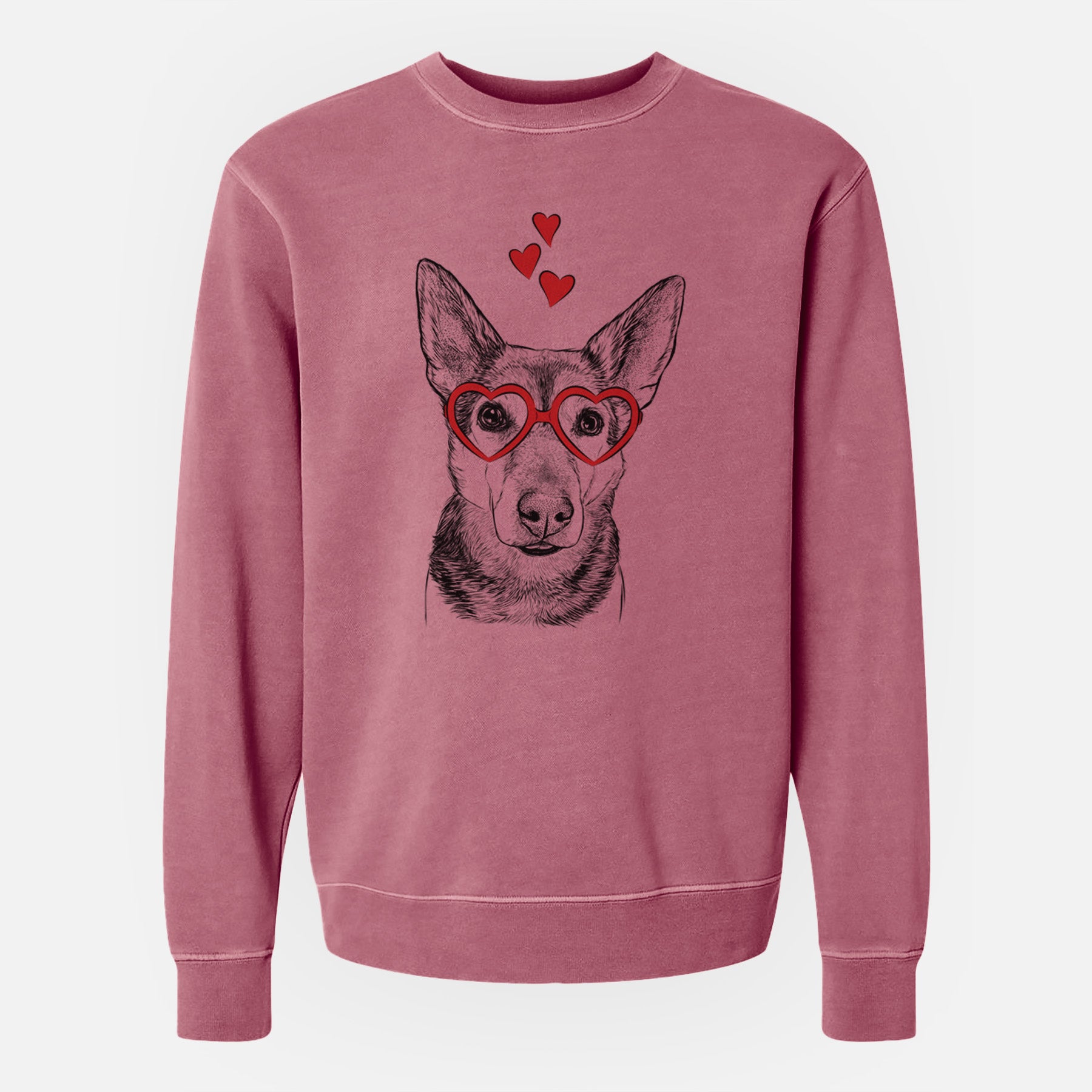 Valentine Sammie the Mixed Breed - Unisex Pigment Dyed Crew Sweatshirt