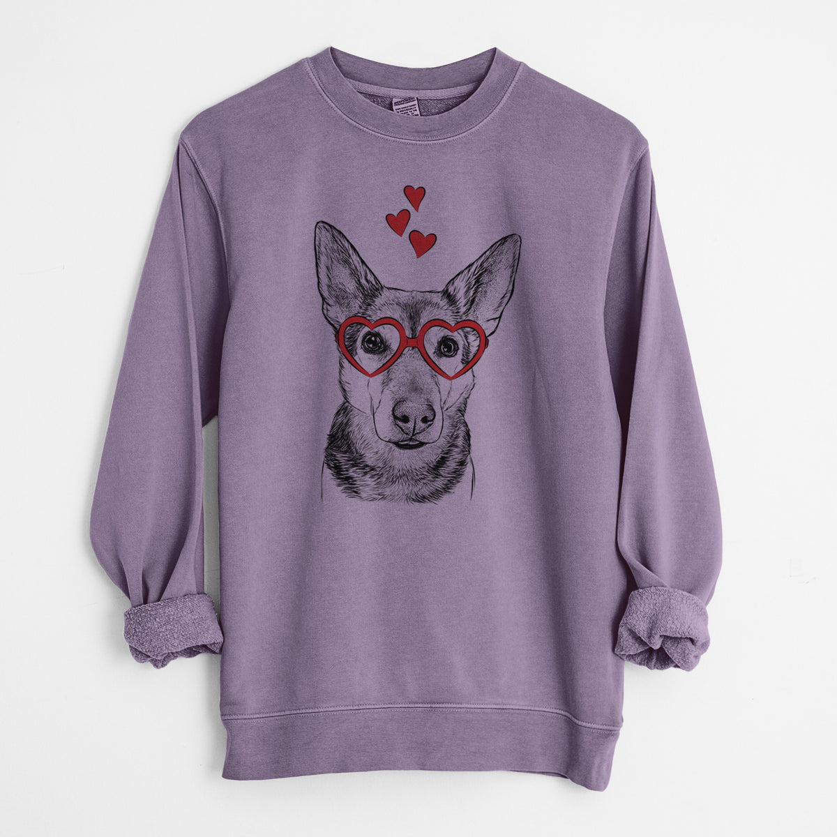 Valentine Sammie the Mixed Breed - Unisex Pigment Dyed Crew Sweatshirt