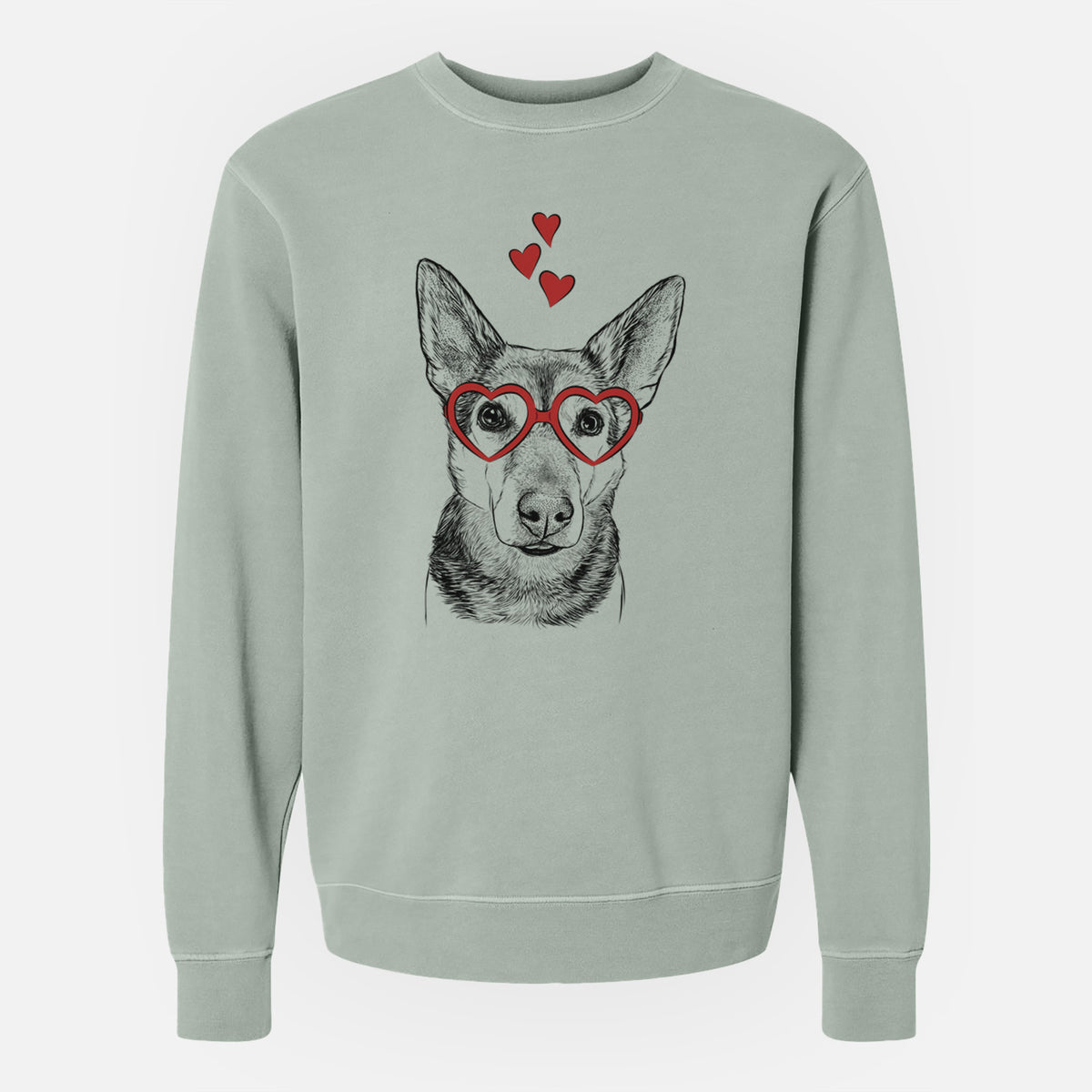 Valentine Sammie the Mixed Breed - Unisex Pigment Dyed Crew Sweatshirt