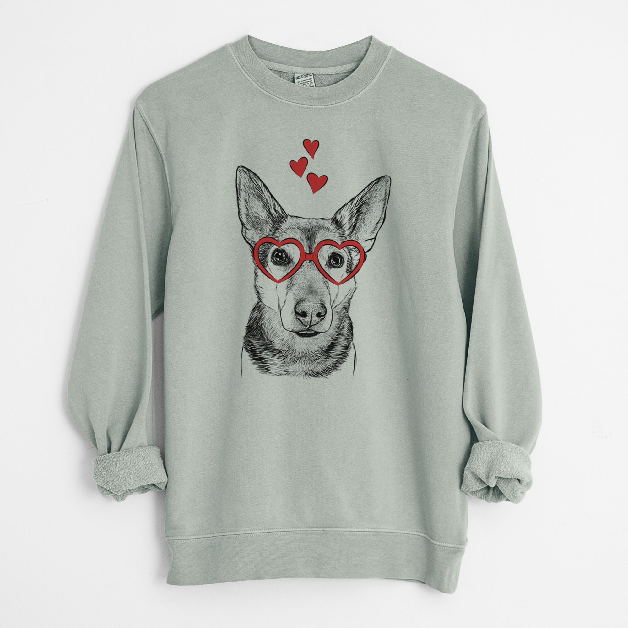 Valentine Sammie the Mixed Breed - Unisex Pigment Dyed Crew Sweatshirt