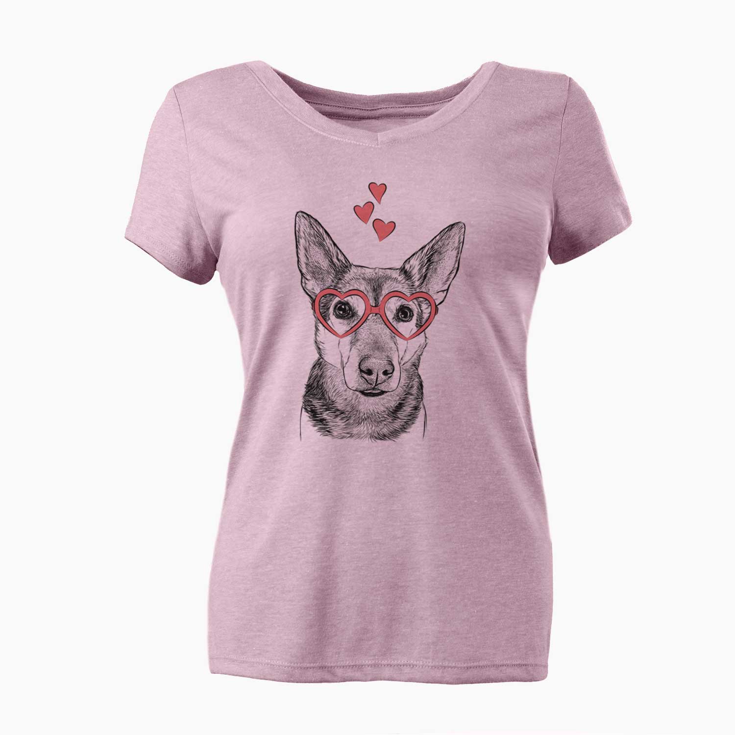 Valentine Sammie the Mixed Breed - Women's V-neck Shirt