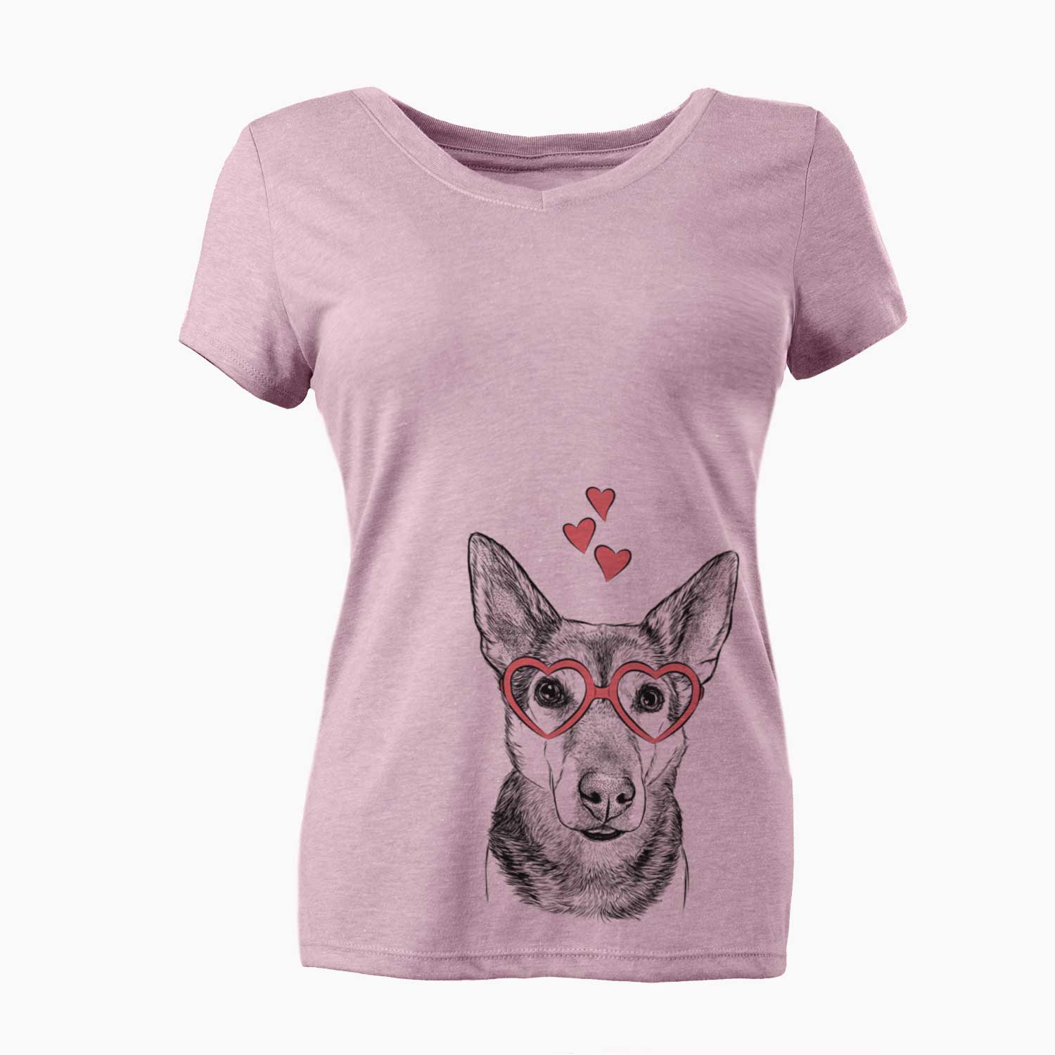 Valentine Sammie the Mixed Breed - Women's V-neck Shirt