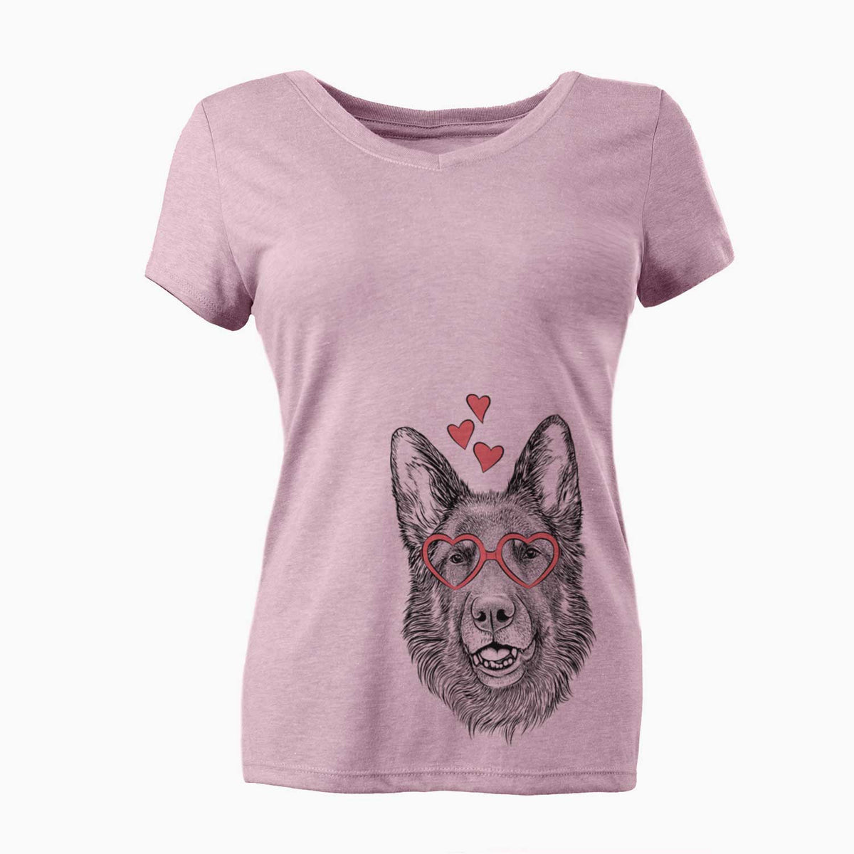 Sammie the German Shepherd - Women's V-neck Shirt