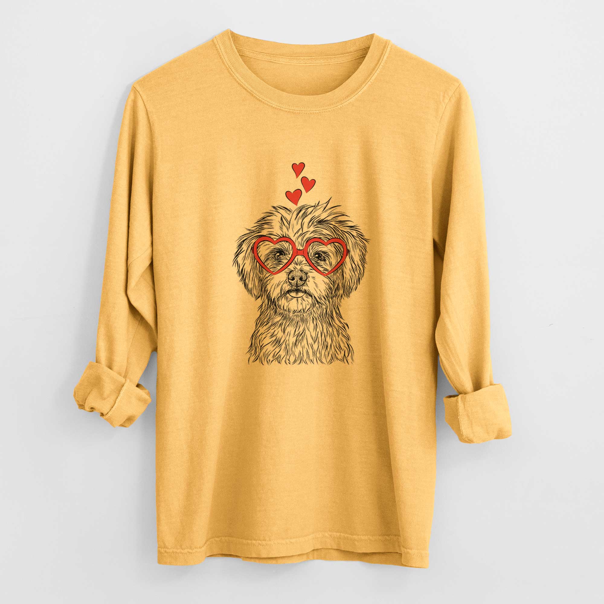 Valentine Sammy the Shorkie - Heavyweight 100% Cotton Long Sleeve