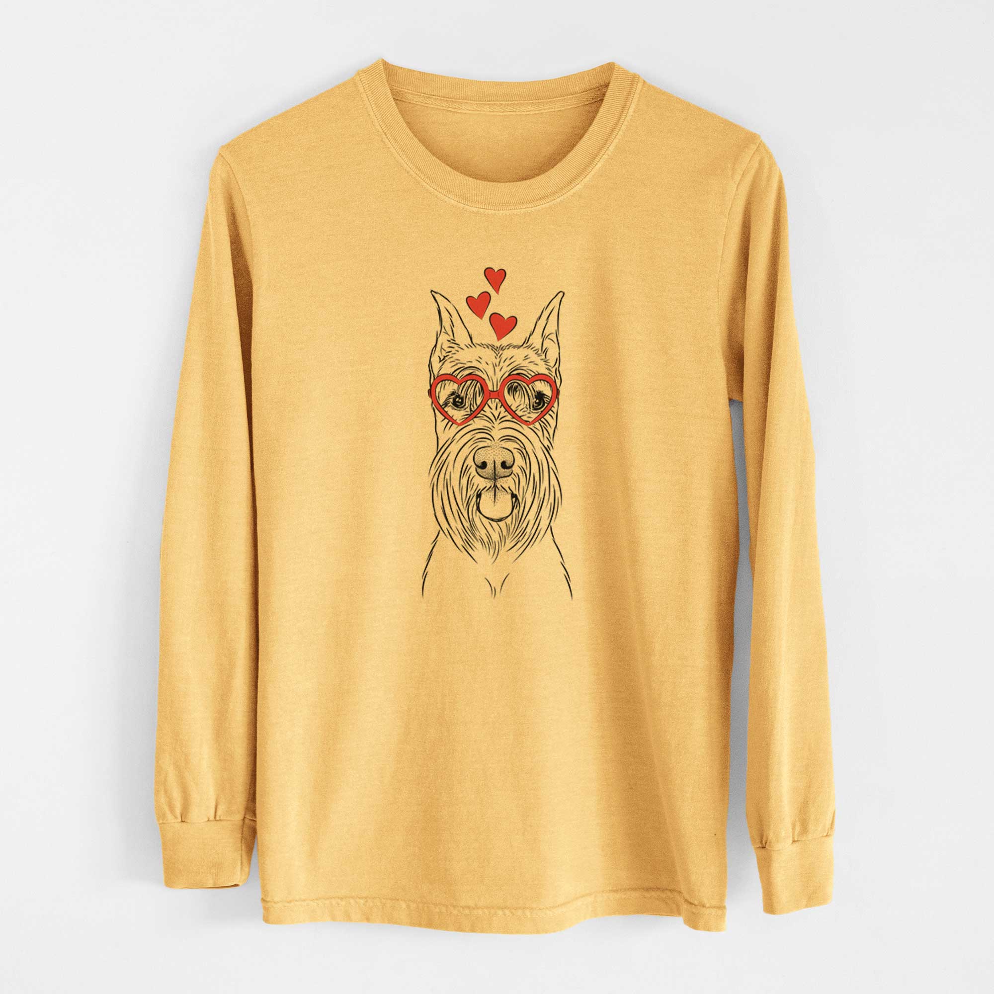 Valentine Samuel the Standard Schnauzer - Heavyweight 100% Cotton Long Sleeve