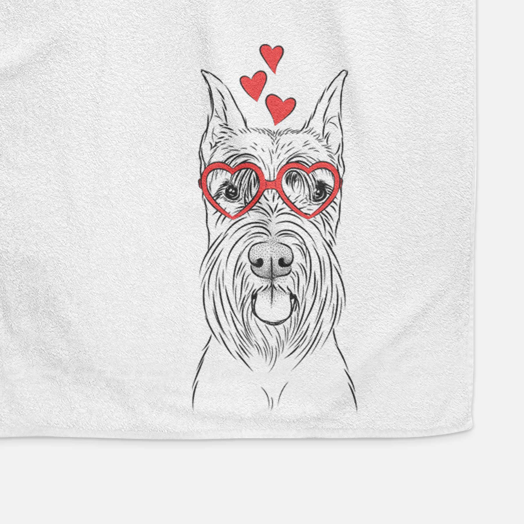 Samuel the Standard Schnauzer Decorative Hand Towel