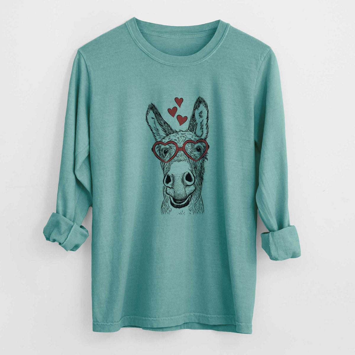 Valentine Samule the Donkey - Heavyweight 100% Cotton Long Sleeve