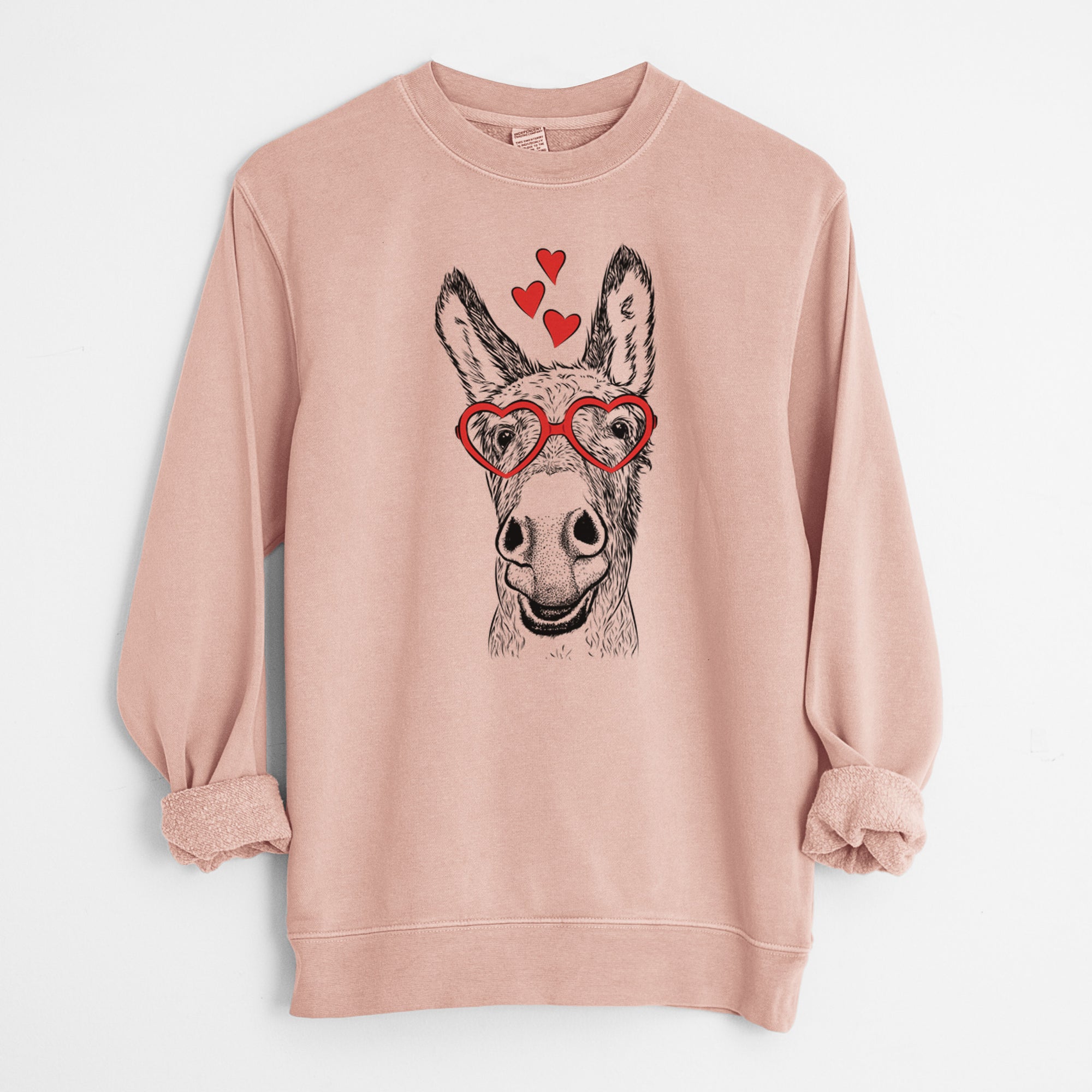 Valentine Samule the Donkey - Unisex Pigment Dyed Crew Sweatshirt