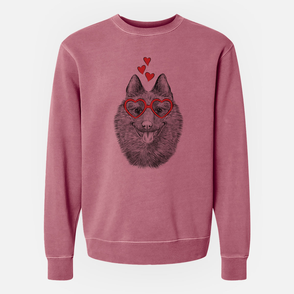 Valentine Sander the Schipperke - Unisex Pigment Dyed Crew Sweatshirt