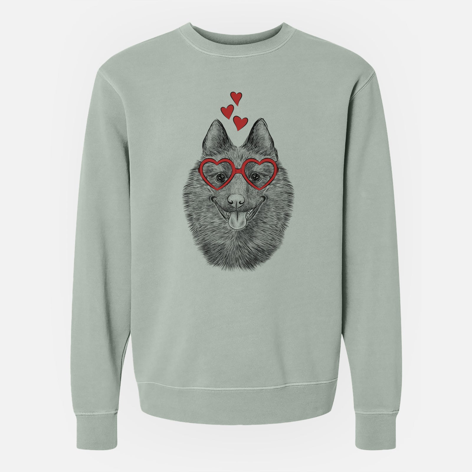 Valentine Sander the Schipperke - Unisex Pigment Dyed Crew Sweatshirt