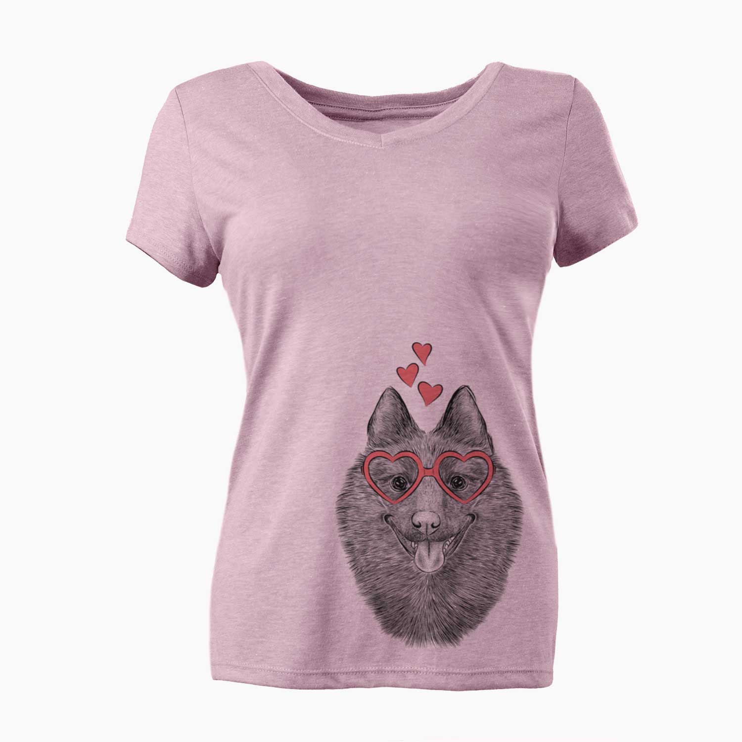 Valentine Sander the Schipperke - Women's V-neck Shirt