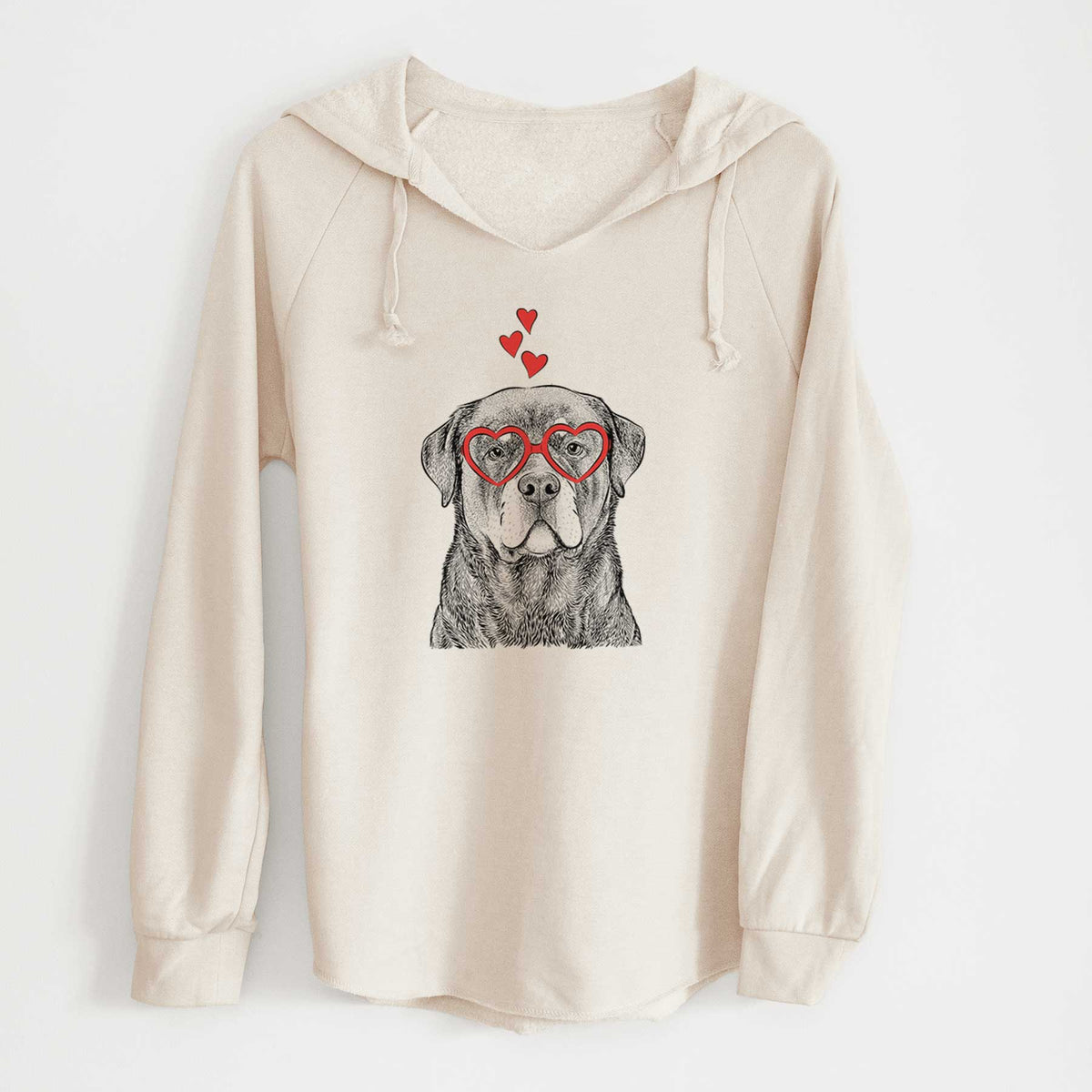 Valentine Sarge the Rottweiler - Cali Wave Hooded Sweatshirt