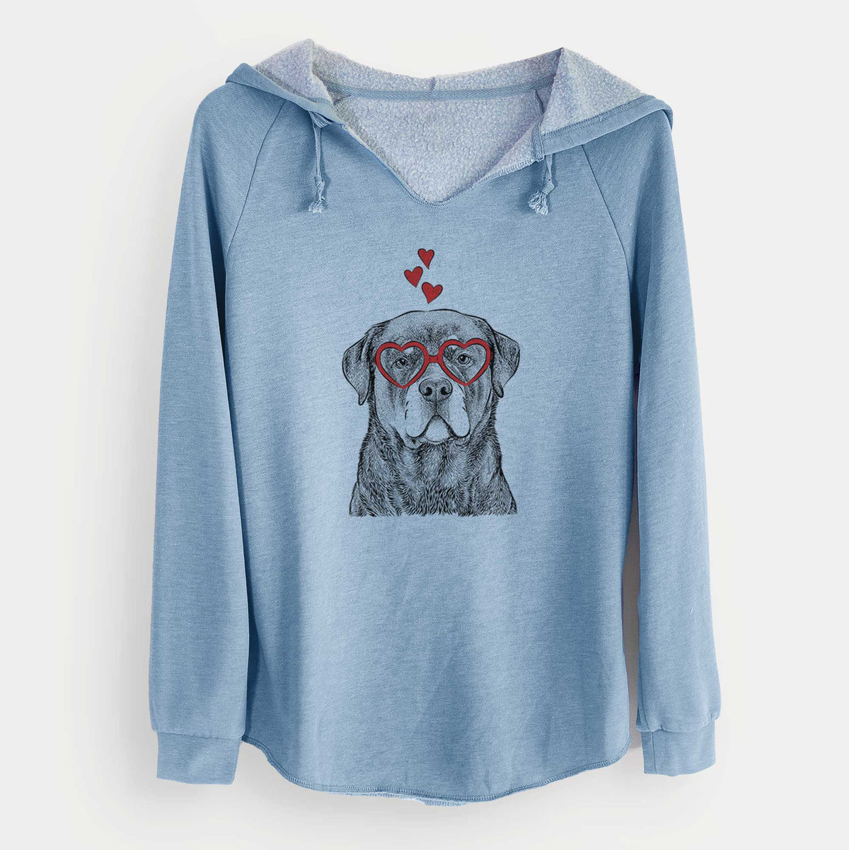 Valentine Sarge the Rottweiler - Cali Wave Hooded Sweatshirt