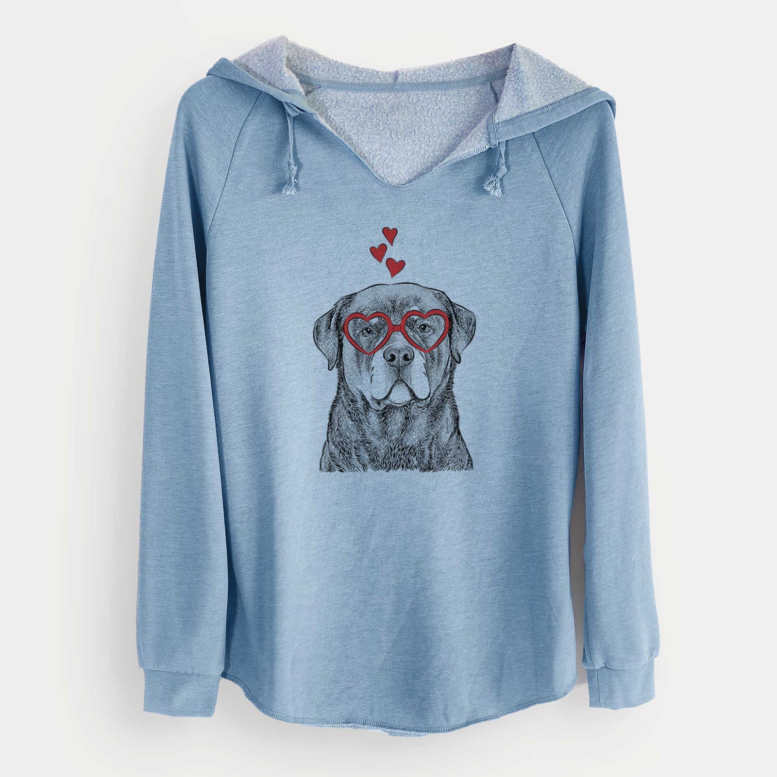 Valentine Sarge the Rottweiler - Cali Wave Hooded Sweatshirt
