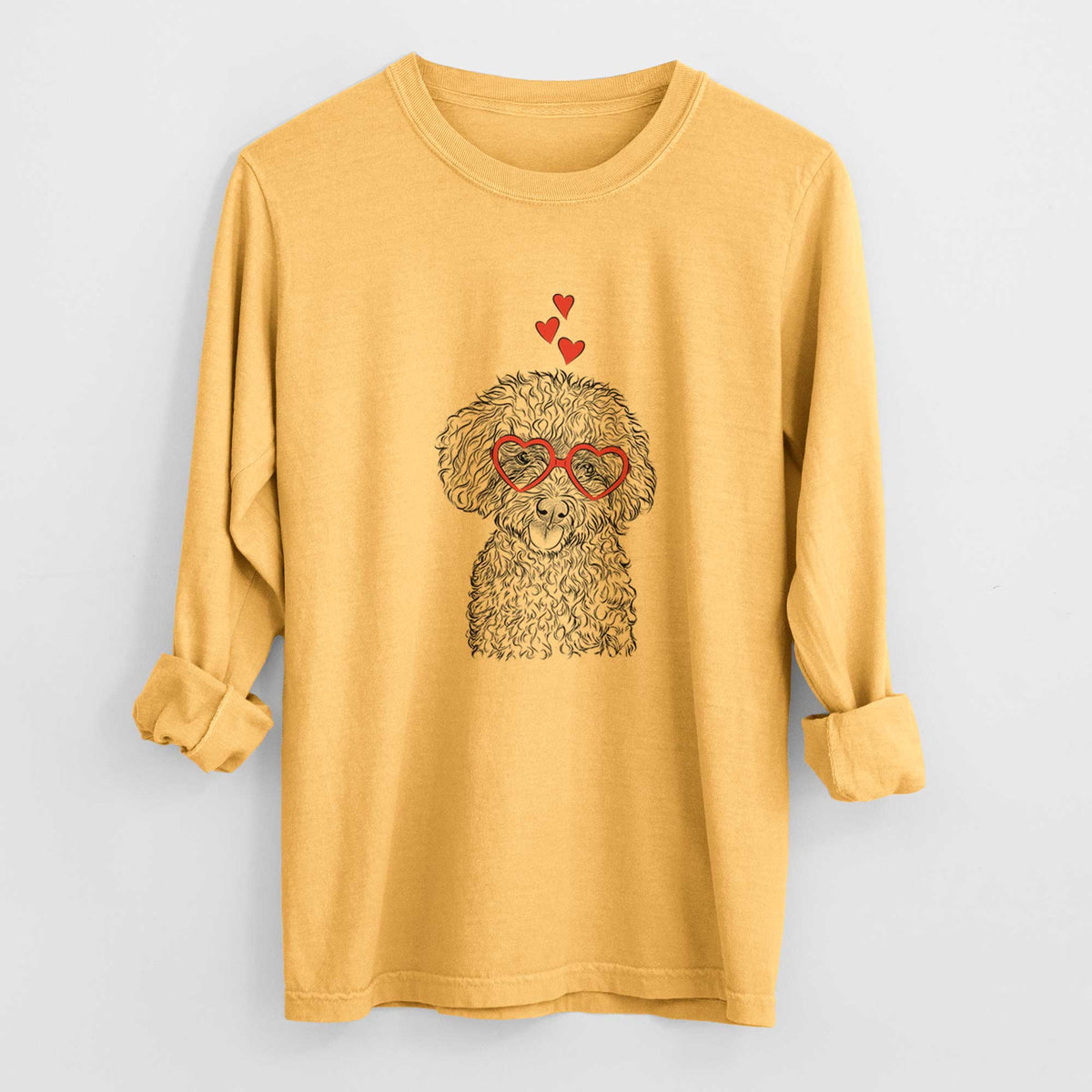 Valentine Satsu the Micro Teacup Poodle - Heavyweight 100% Cotton Long Sleeve