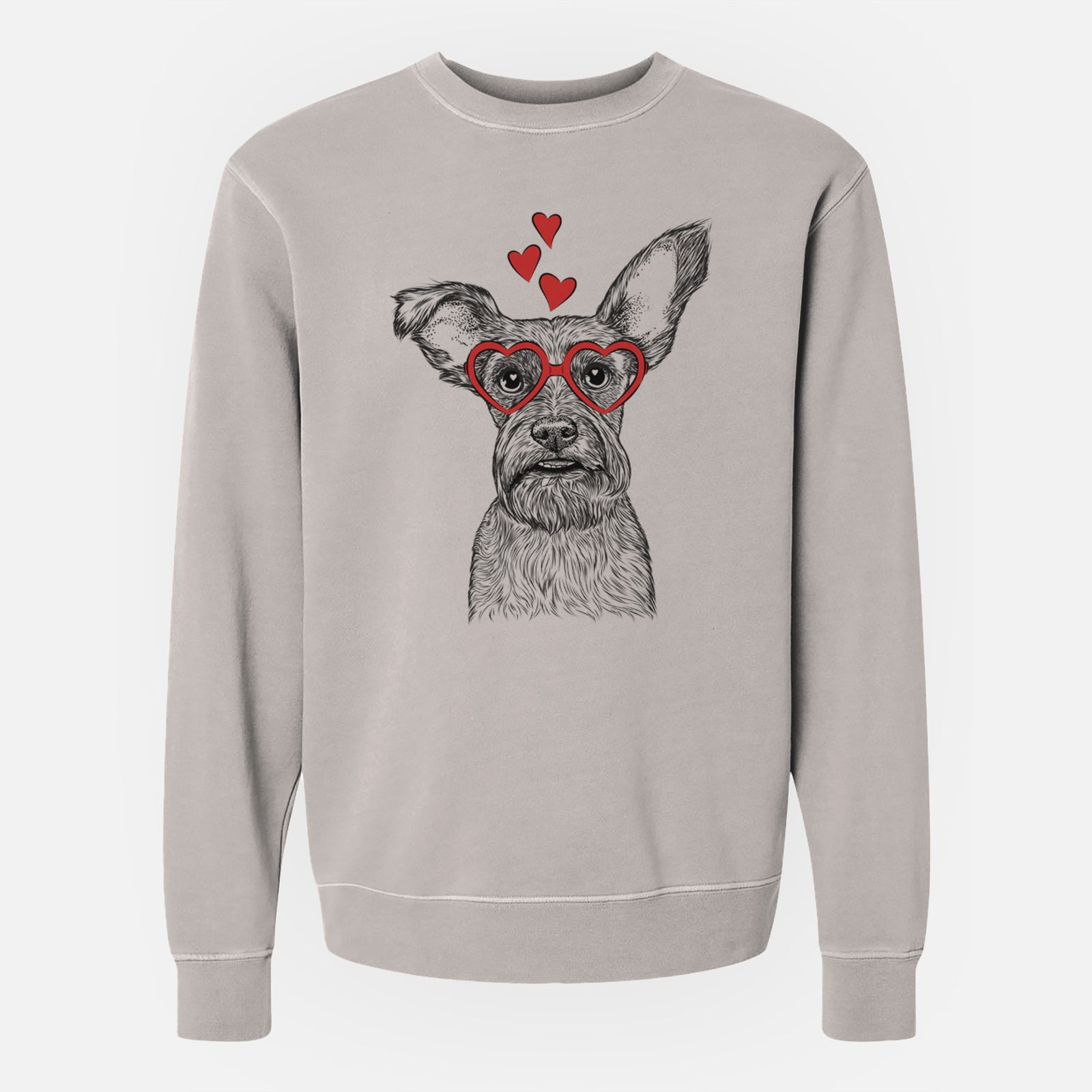 Valentine Sawyer the Snorkie - Unisex Pigment Dyed Crew Sweatshirt