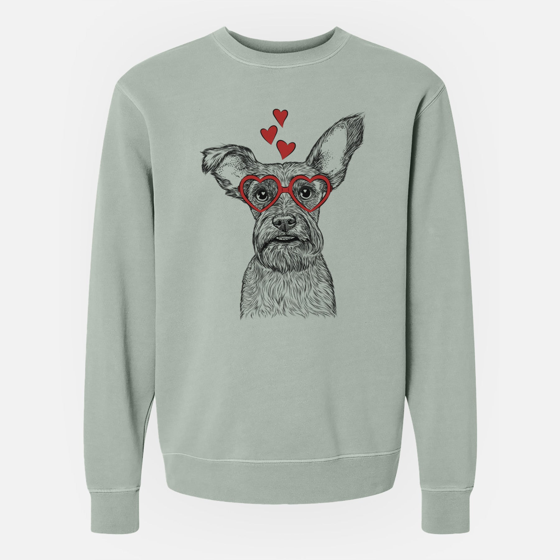 Valentine Sawyer the Snorkie - Unisex Pigment Dyed Crew Sweatshirt