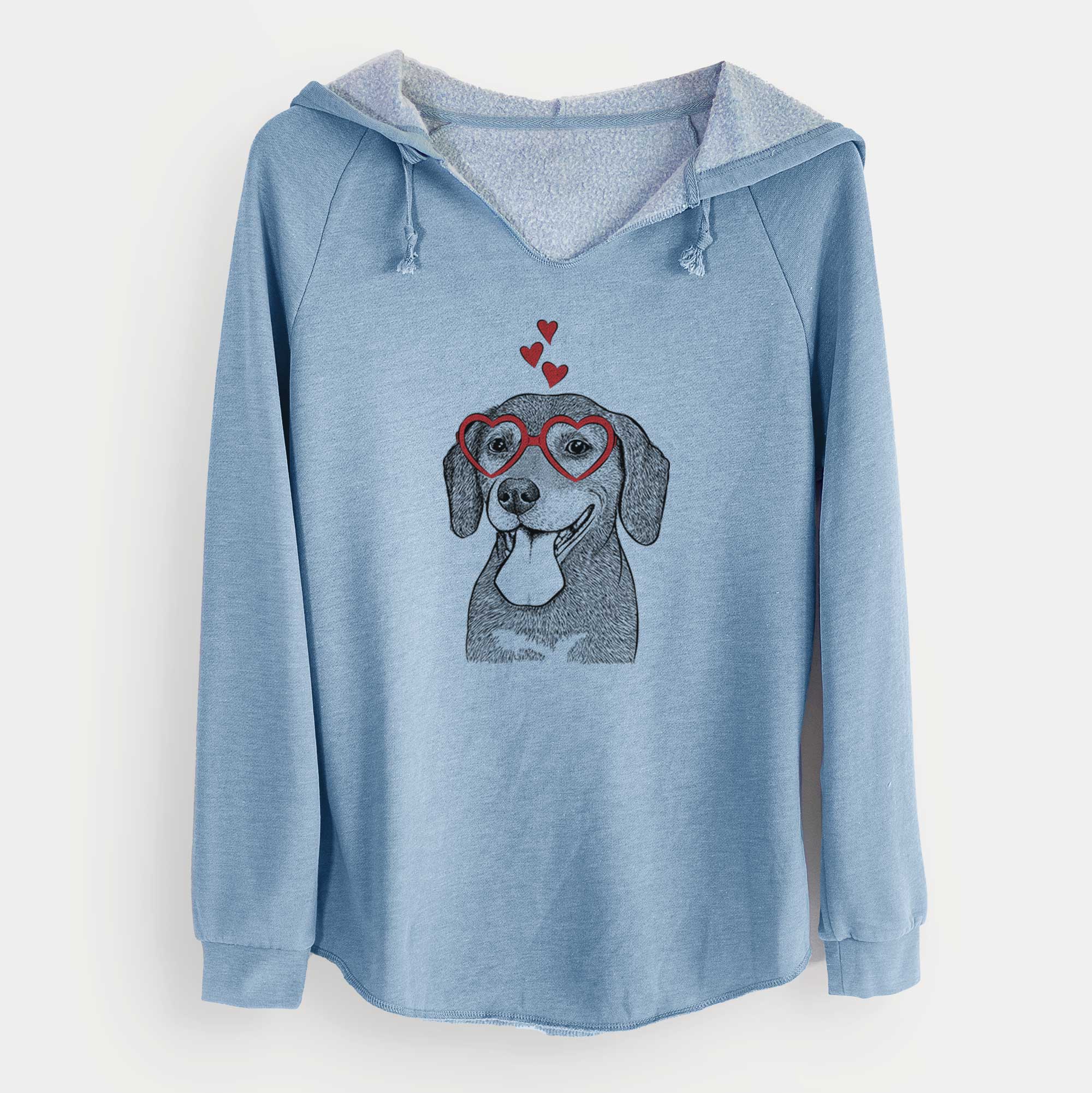 Valentine Scarlett the Beagle - Cali Wave Hooded Sweatshirt