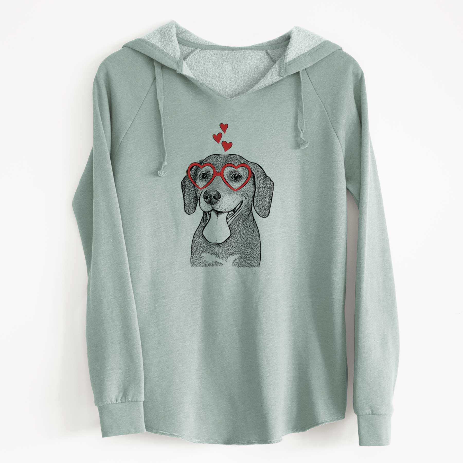 Valentine Scarlett the Beagle - Cali Wave Hooded Sweatshirt