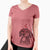 Valentine Scarlett the Beagle - Women's V-neck Shirt