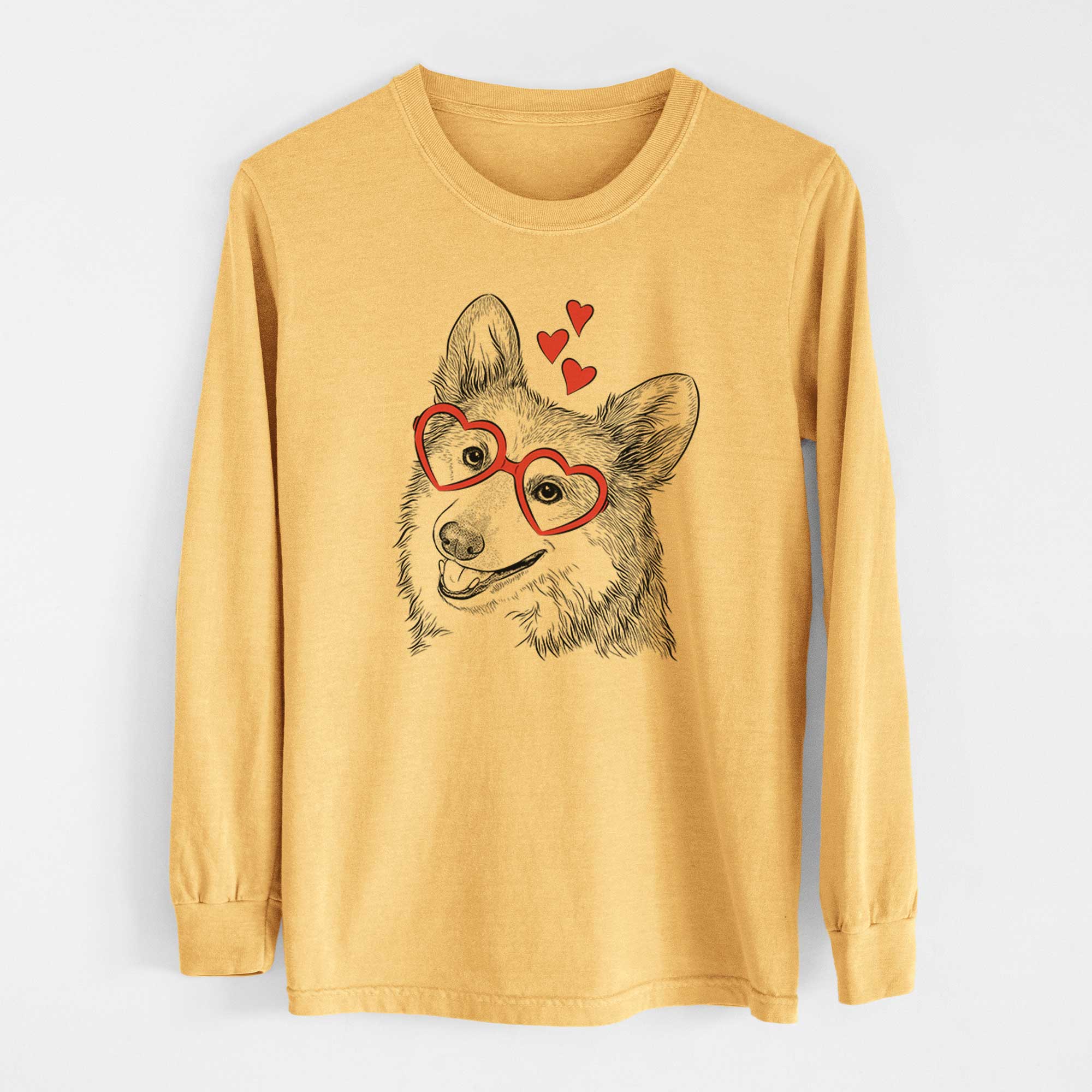 Valentine Scout the Pembroke Welsh Corgi - Heavyweight 100% Cotton Long Sleeve