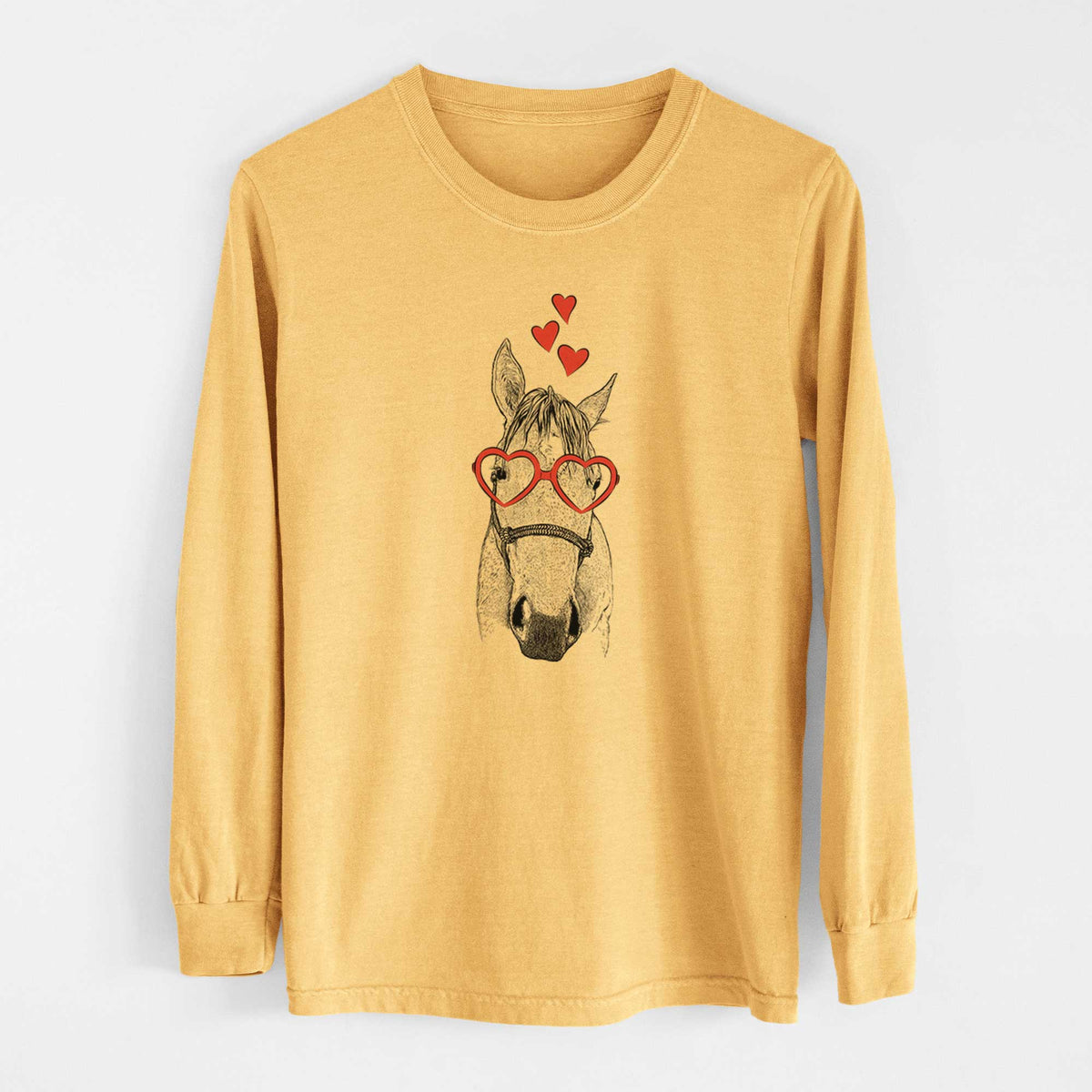 Valentine SeaBee the Quarter Horse - Heavyweight 100% Cotton Long Sleeve