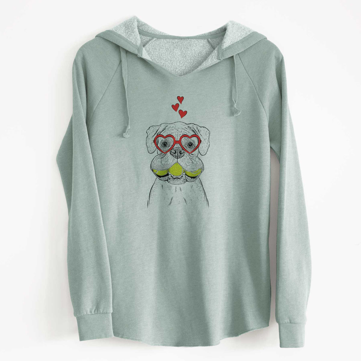 Valentine Seamus the Boxer - Cali Wave Hooded Sweatshirt