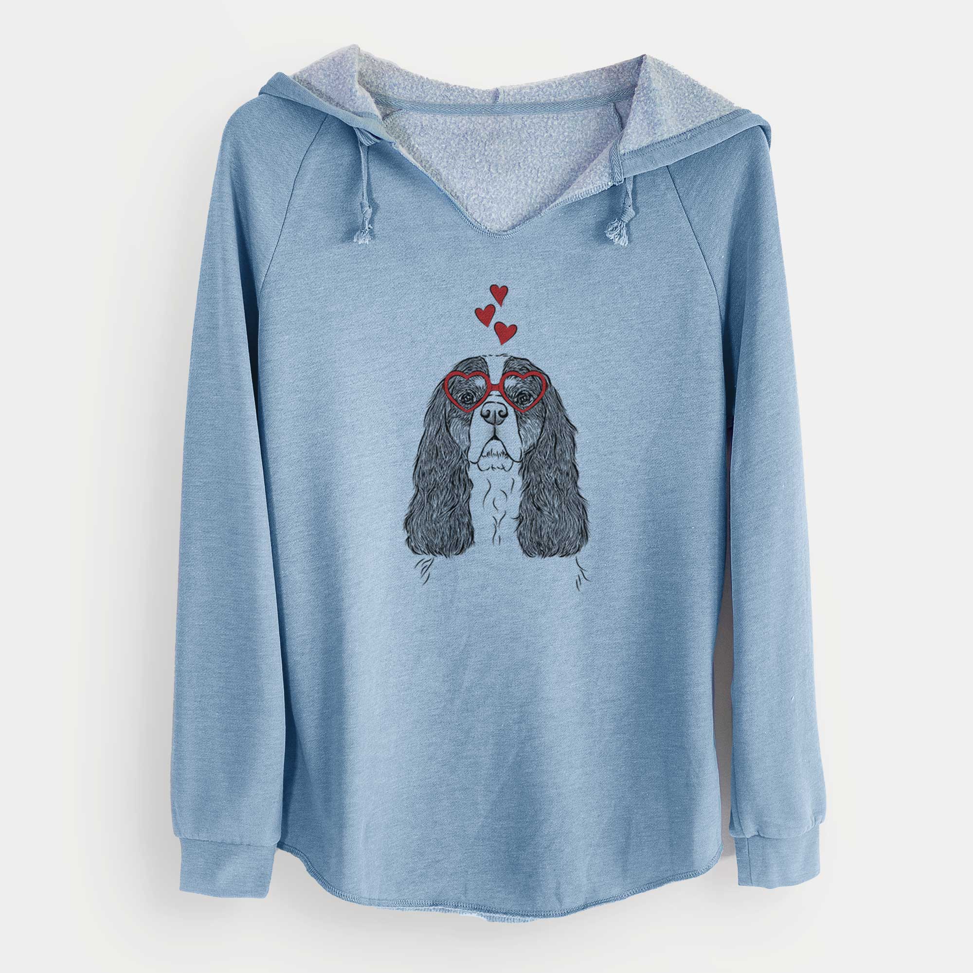 Valentine Sebastian the Cavalier King Charles Spaniel - Cali Wave Hooded Sweatshirt