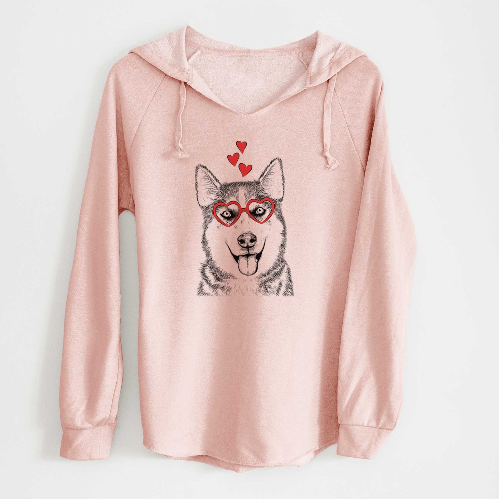 Valentine Sesi the Siberian Husky - Cali Wave Hooded Sweatshirt