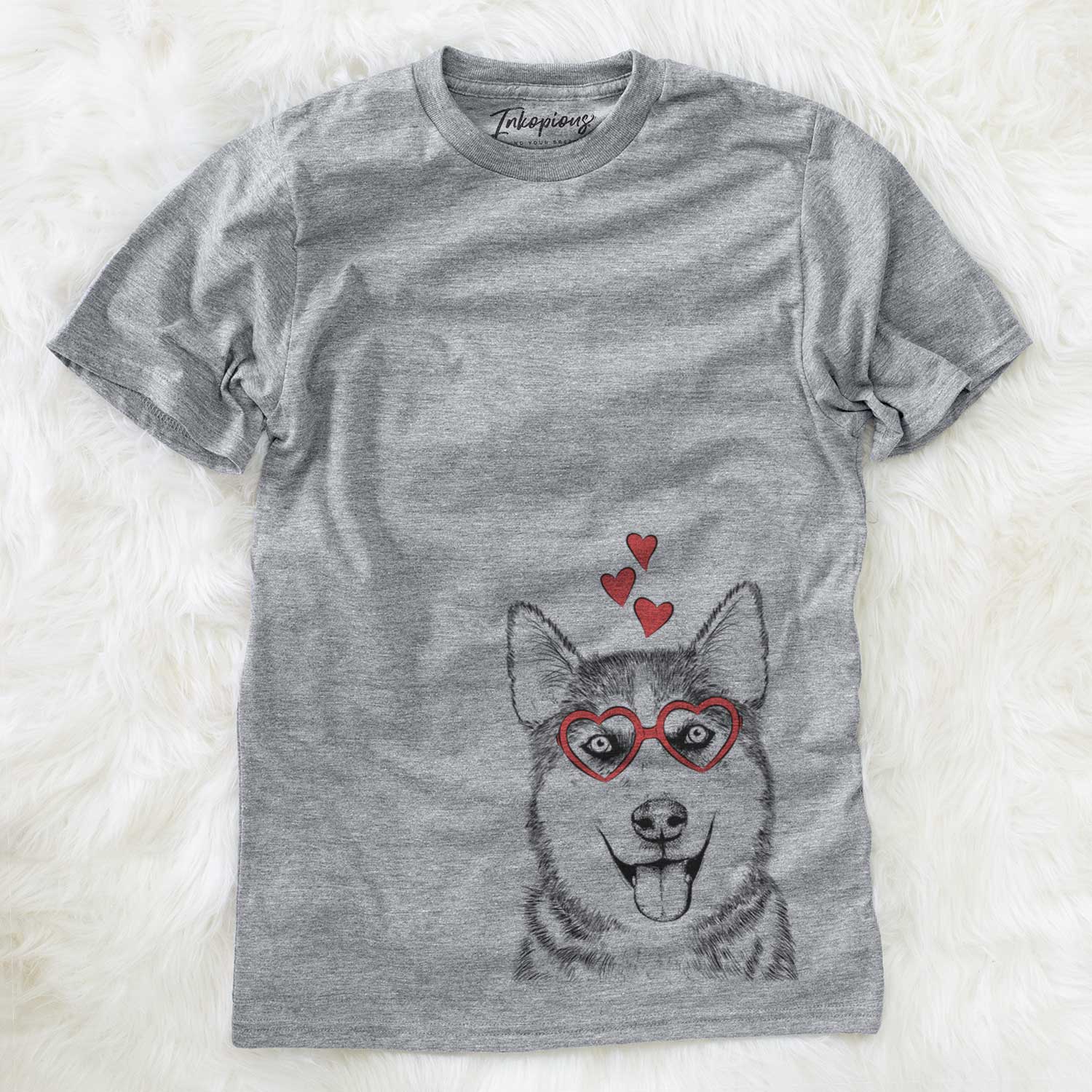 Valentine Sesi the Siberian Husky - Unisex Crewneck