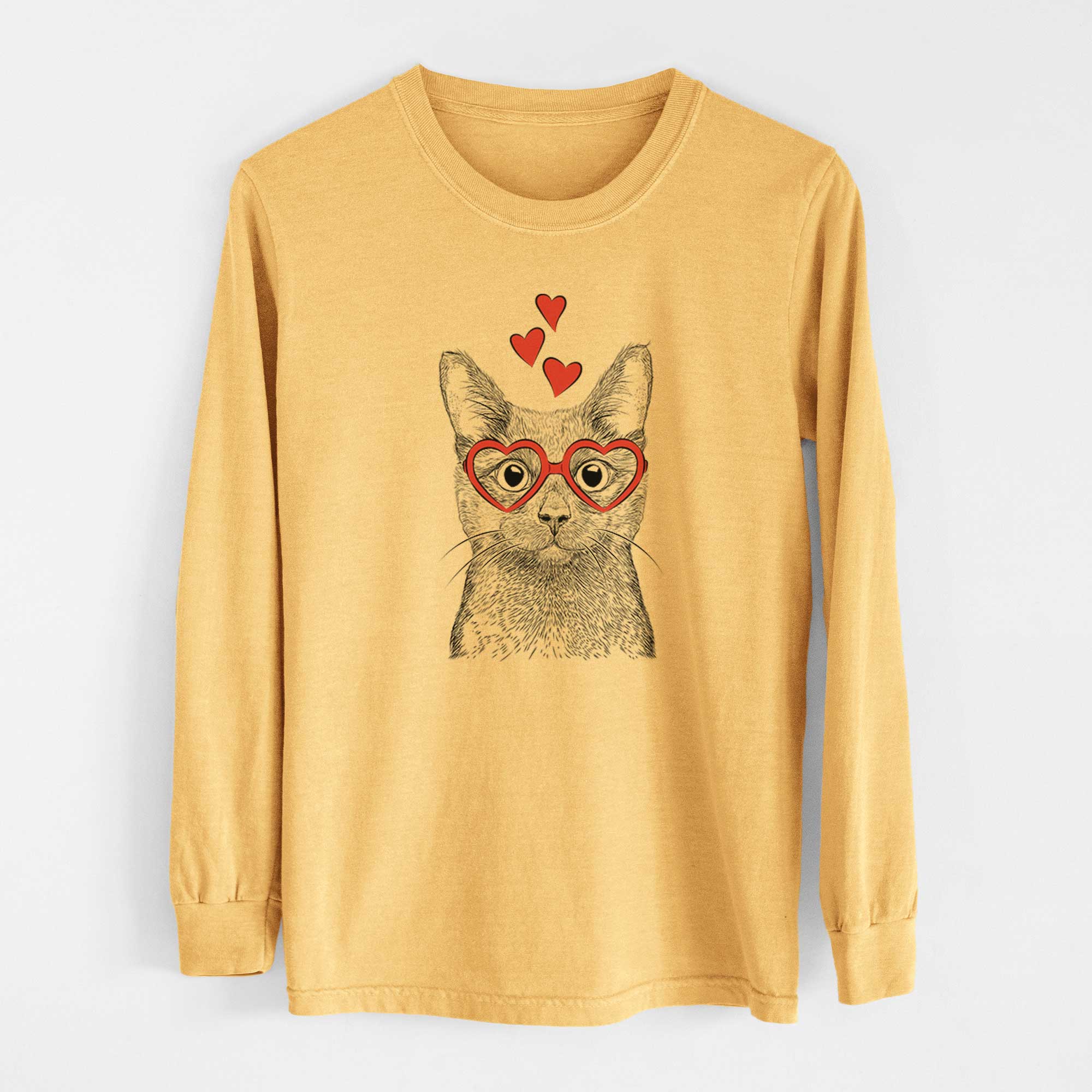 Valentine Shadow the Black Cat - Heavyweight 100% Cotton Long Sleeve