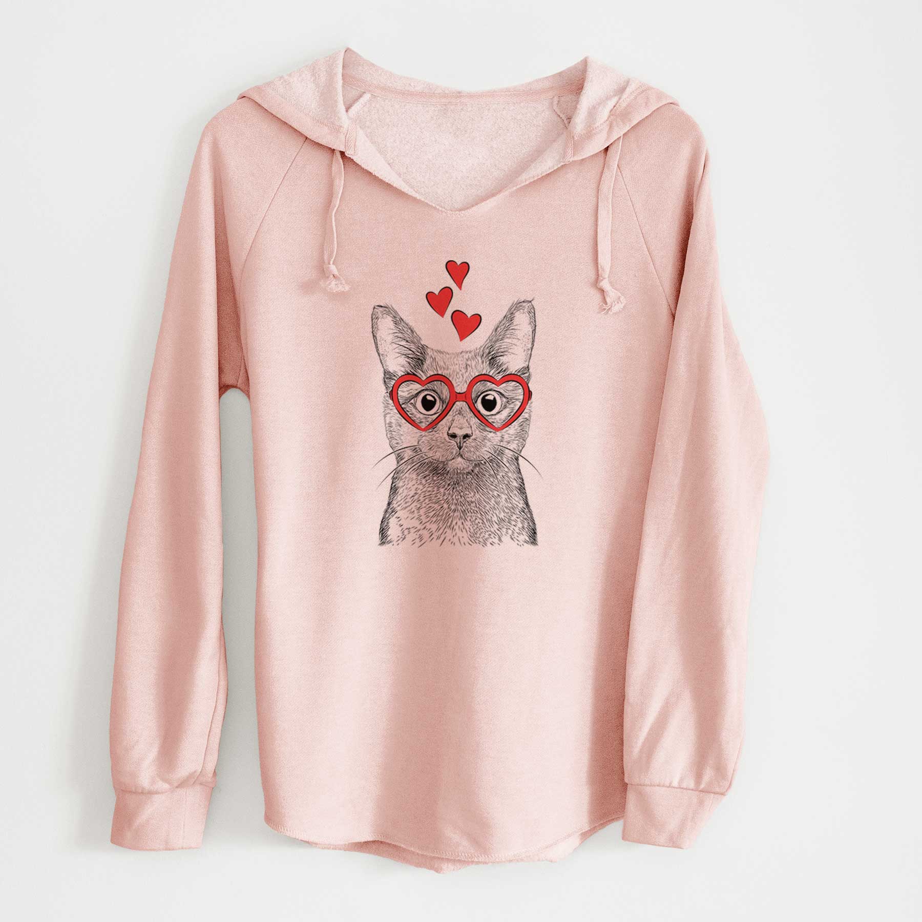 Valentine Shadow the Black Cat - Cali Wave Hooded Sweatshirt