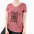 Valentine Shay the Briard - Women's V-neck Shirt