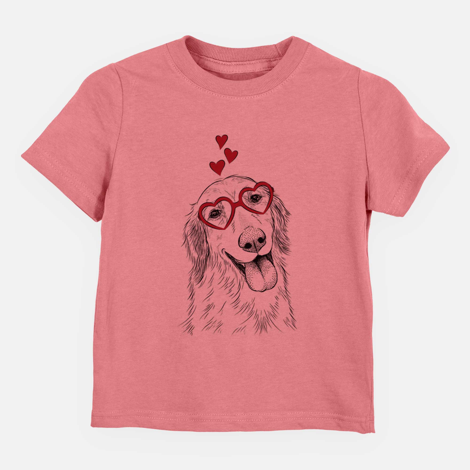 Valentine Shelby the Golden Retriever - Kids/Youth/Toddler Shirt