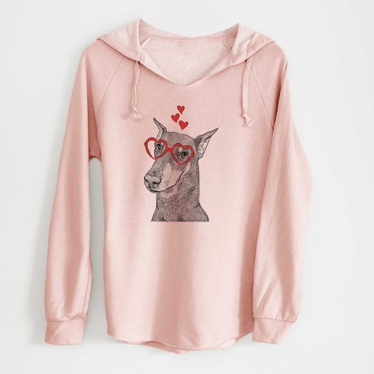 Valentine Shelby the Doberman Pinscher - Cali Wave Hooded Sweatshirt