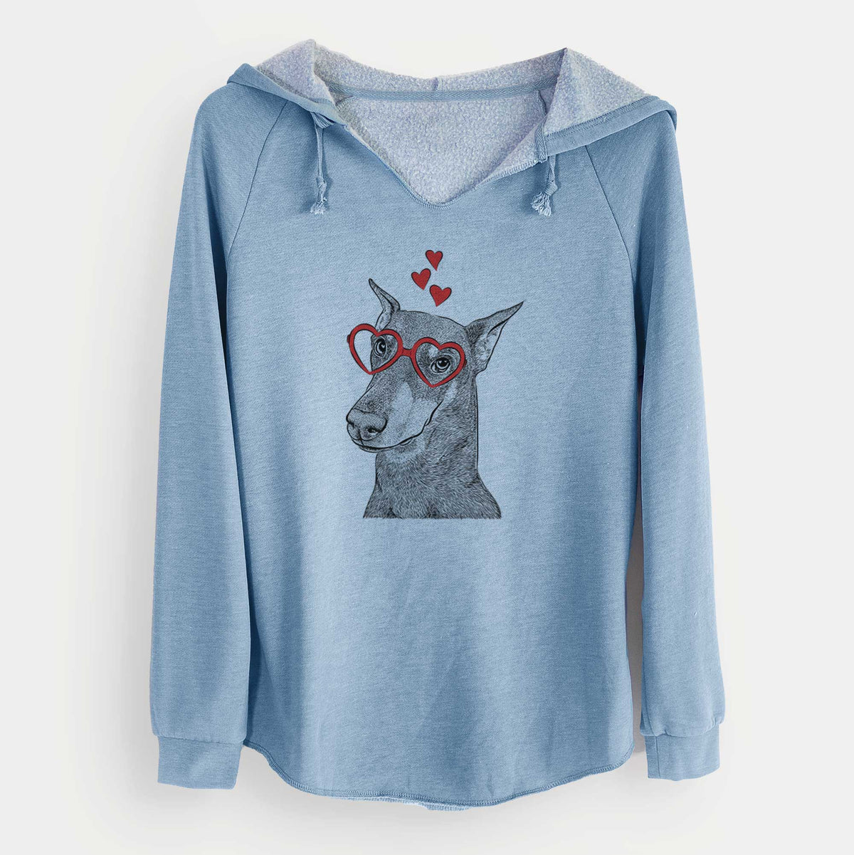 Valentine Shelby the Doberman Pinscher - Cali Wave Hooded Sweatshirt