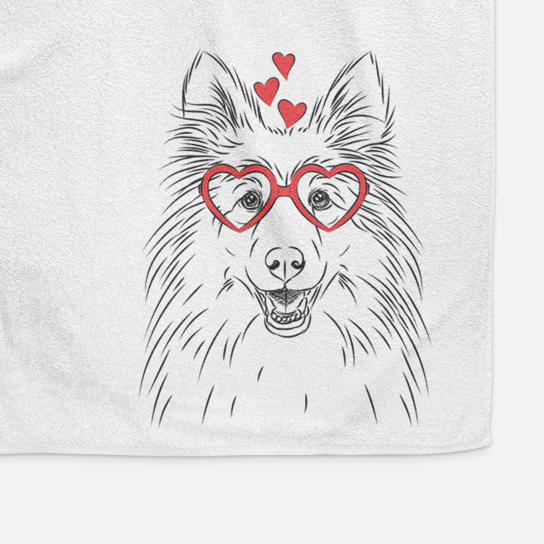 Sheldon the Shetland Sheepdog Decorative Hand Towel