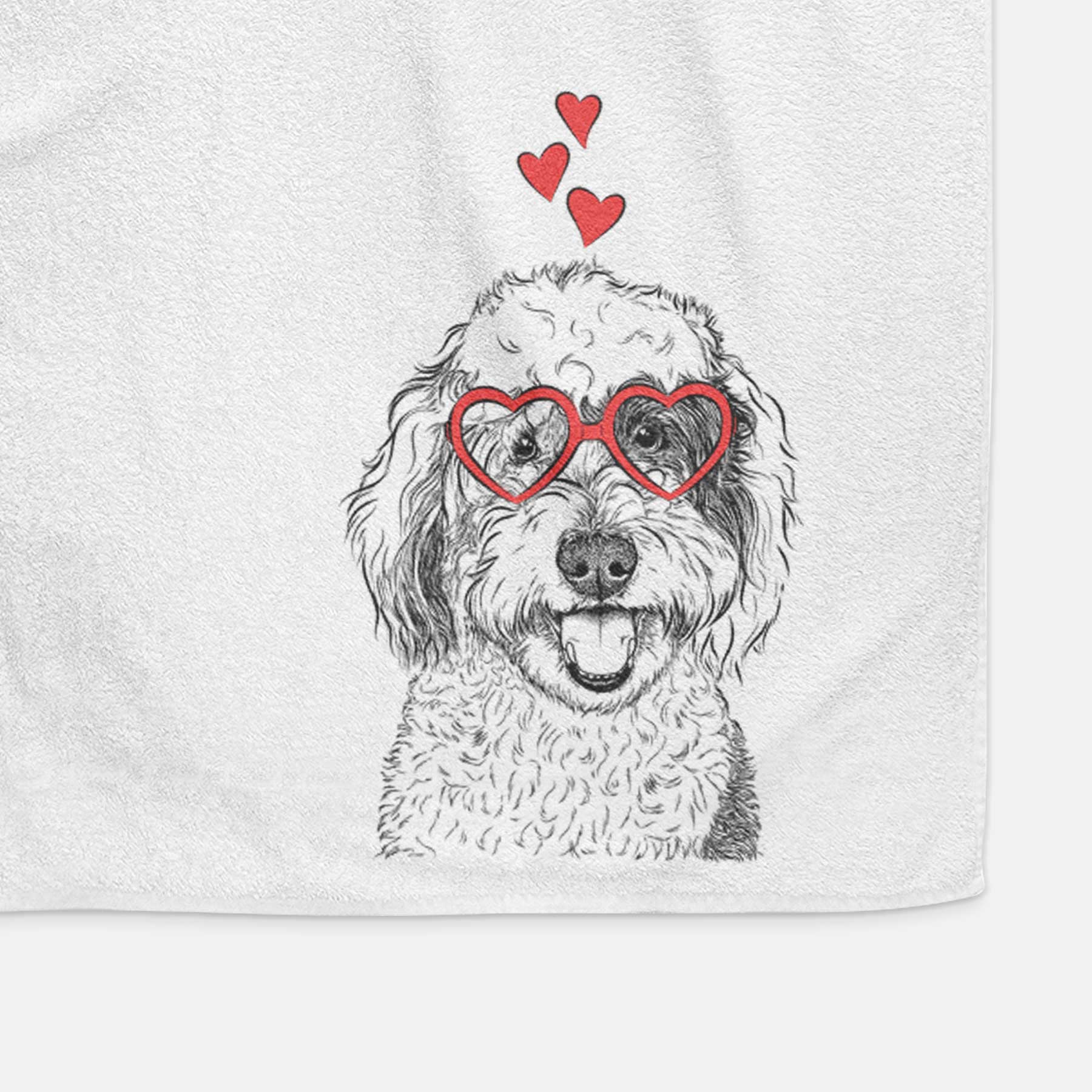 Sherlock the Sheepadoodle Decorative Hand Towel