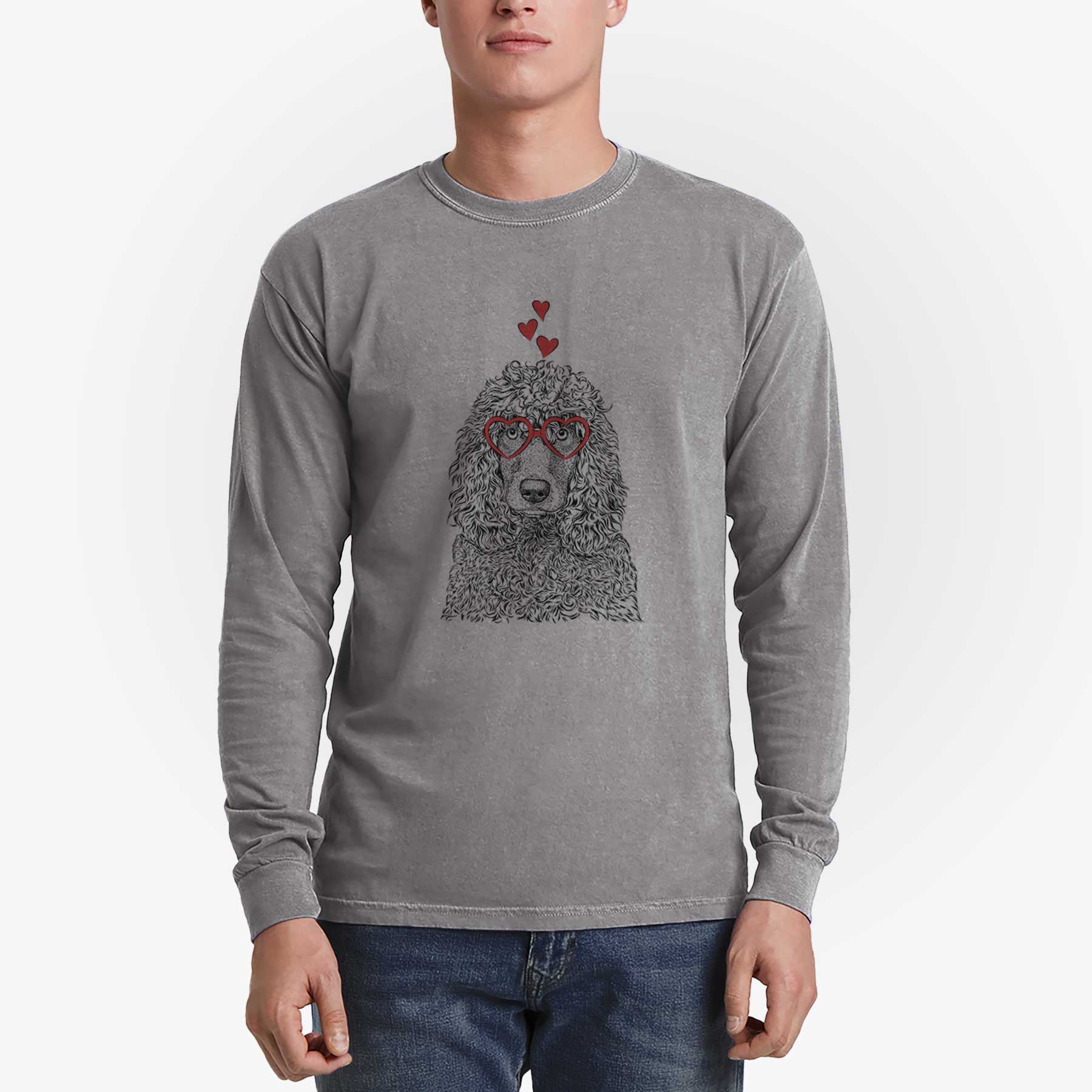 Valentine Shilo the Irish Water Spaniel - Heavyweight 100% Cotton Long Sleeve