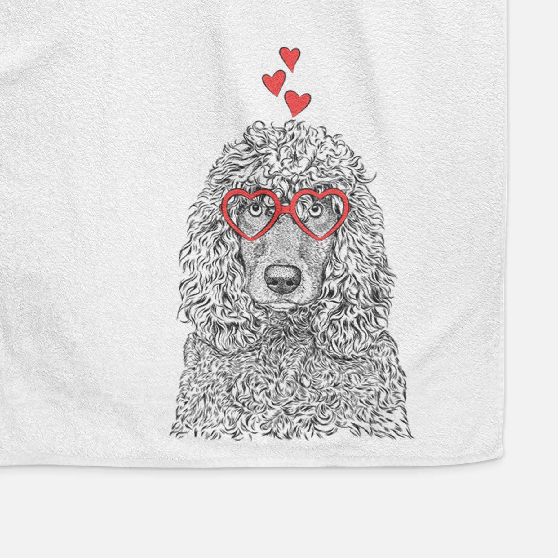 Shilo the Irish Water Spaniel Decorative Hand Towel