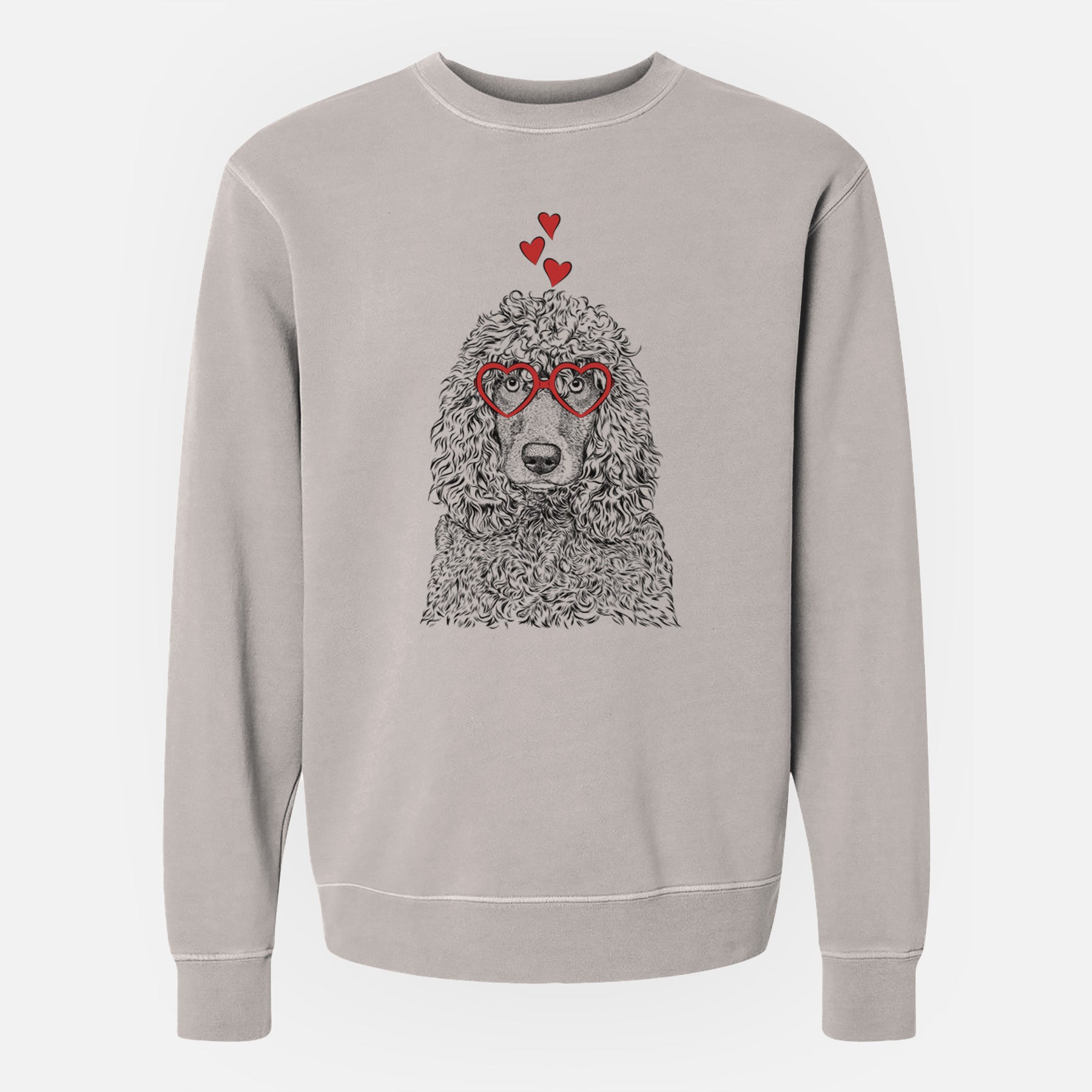 Valentine Shilo the Irish Water Spaniel - Unisex Pigment Dyed Crew Sweatshirt