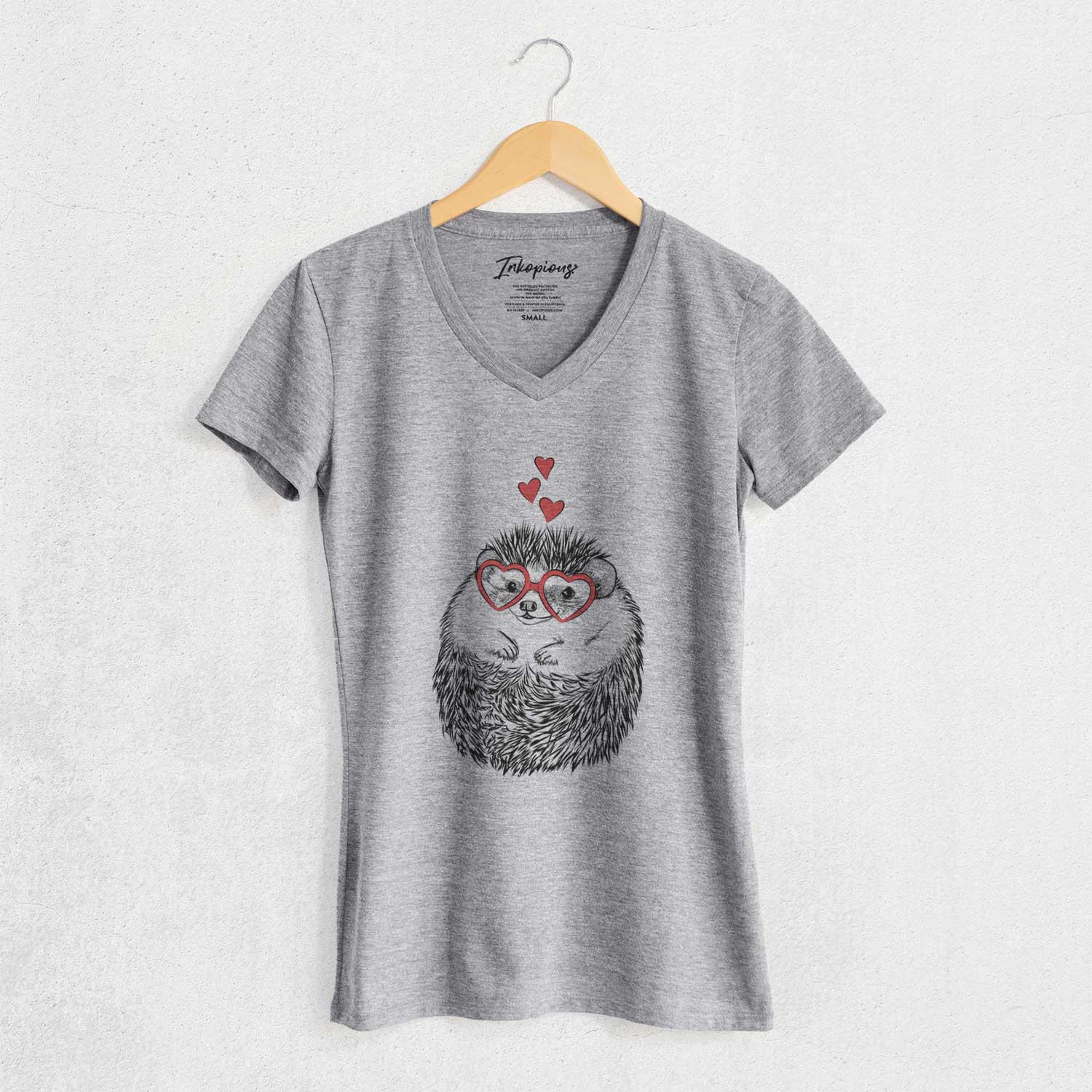 Valentine Sid the Hedgehog - Women's V-neck Shirt